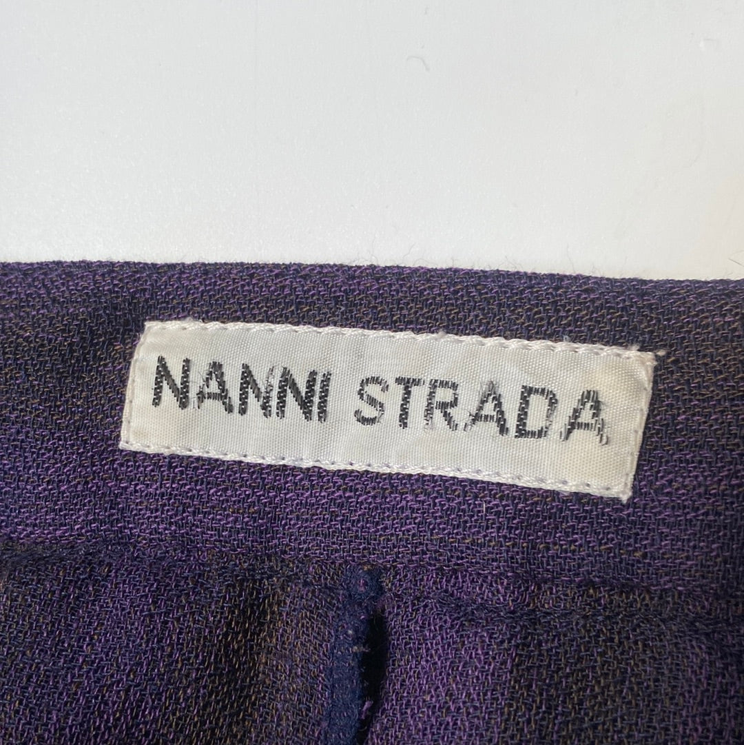 Nanni Strada Purple Wool Voile Trouser Kilt