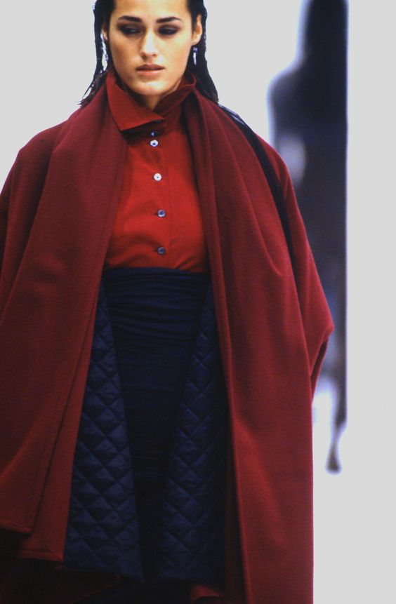 Dolce & Gabbana Red Wool Coat A/W 1990