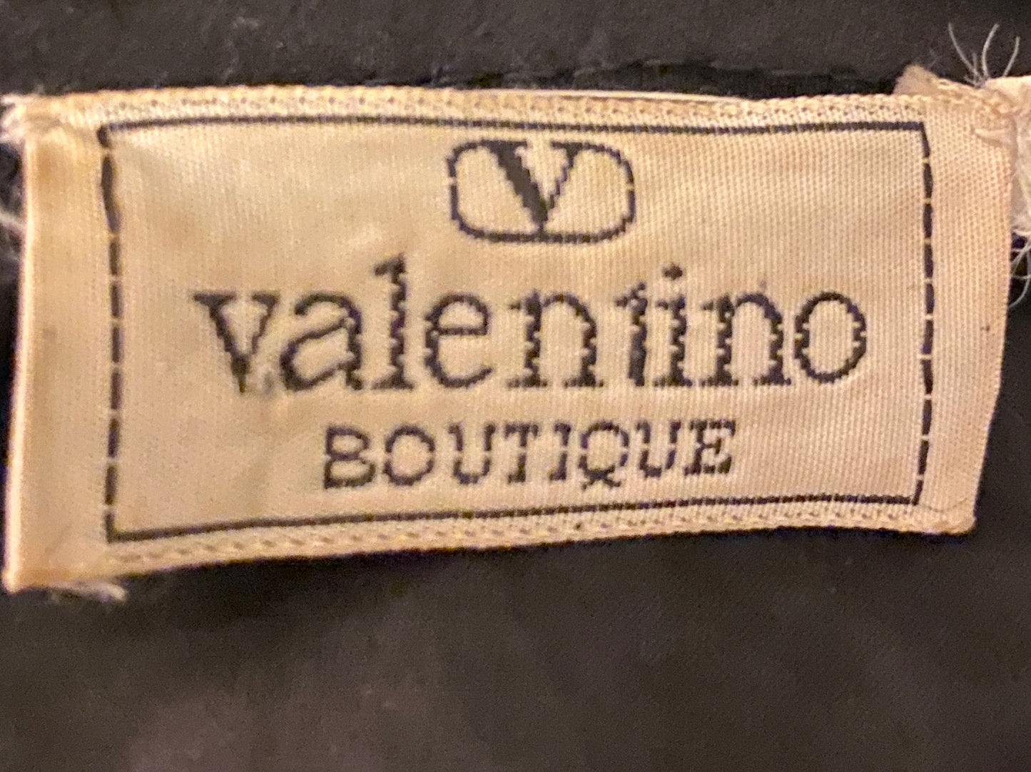Valentino Boutique Black Velvet Dress with Pink Satin Detail