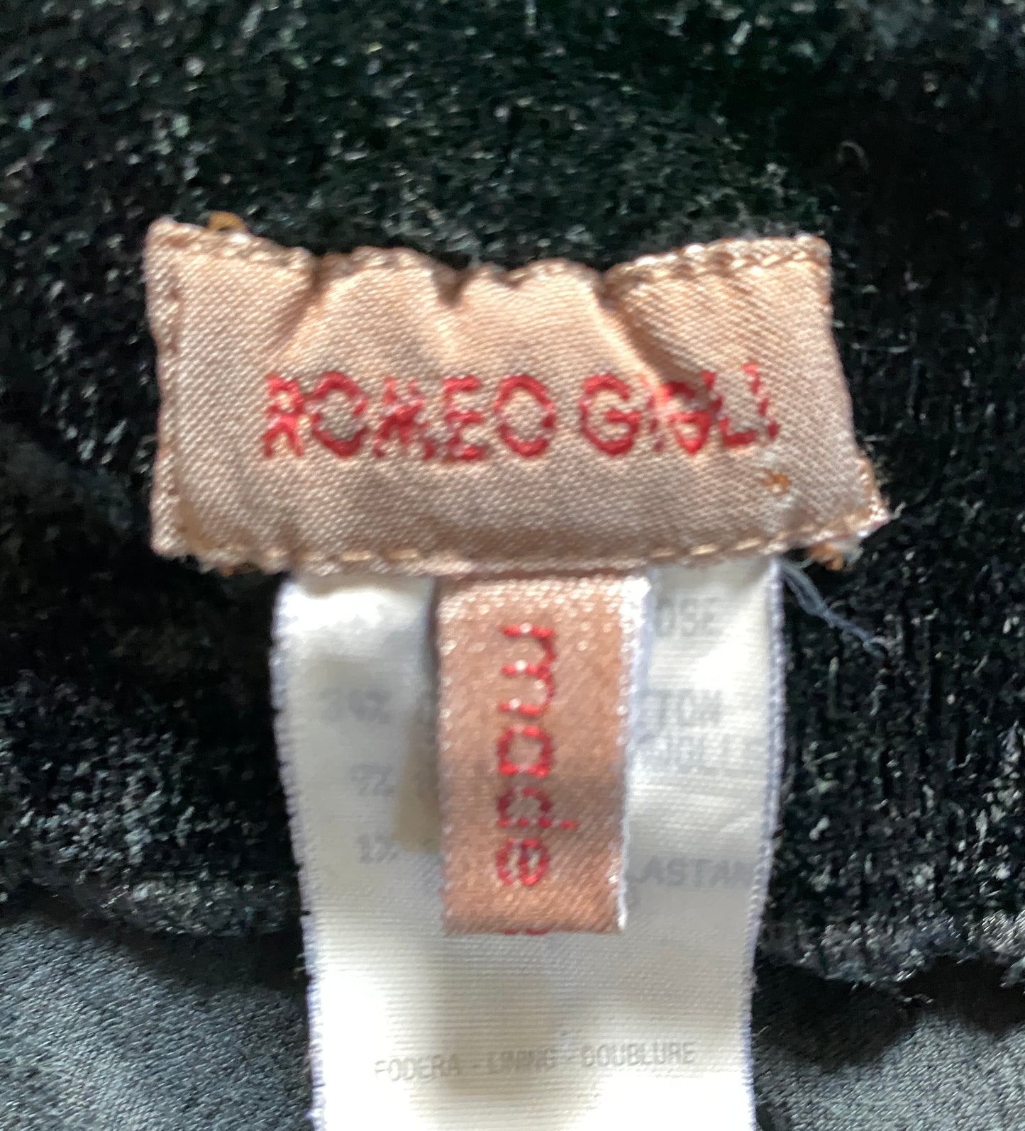 Romeo Gigli 1990 Black Velvet High Waisted Trouser