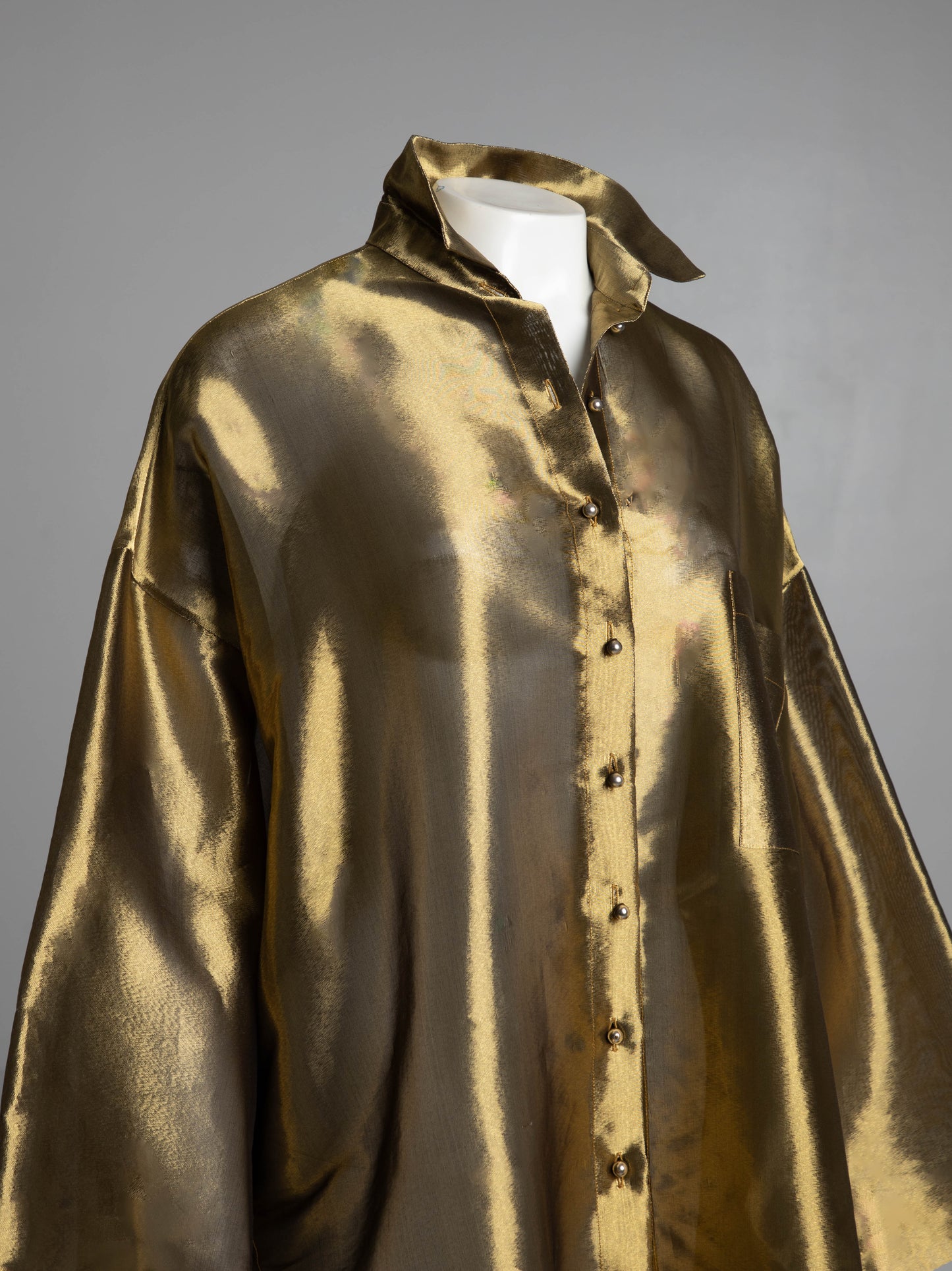 Rifat Ozbek Gold Oversize Shirt