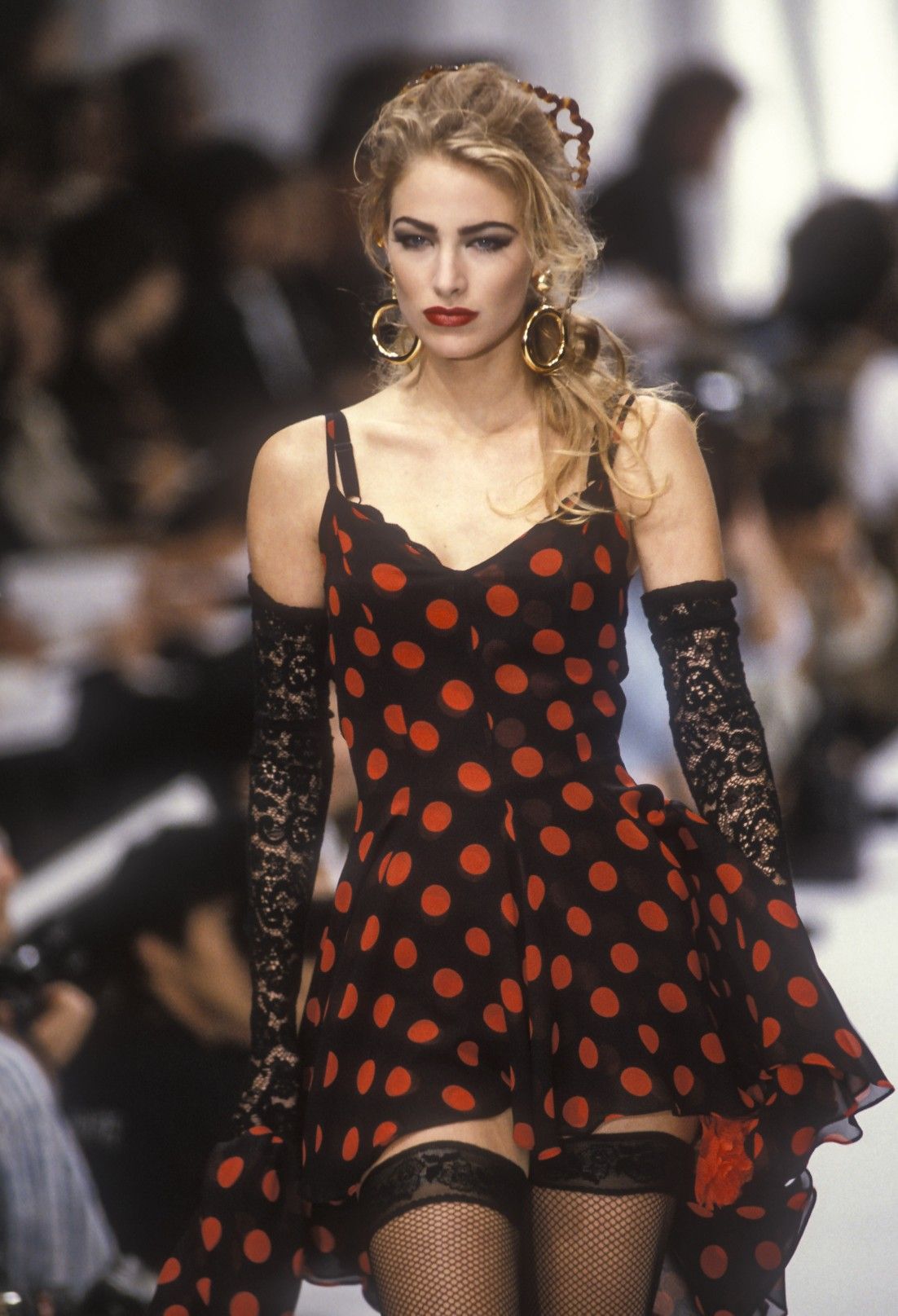 Complice by Dolce & Gabbana S/S 1992 Black Red Polka Dot Dress