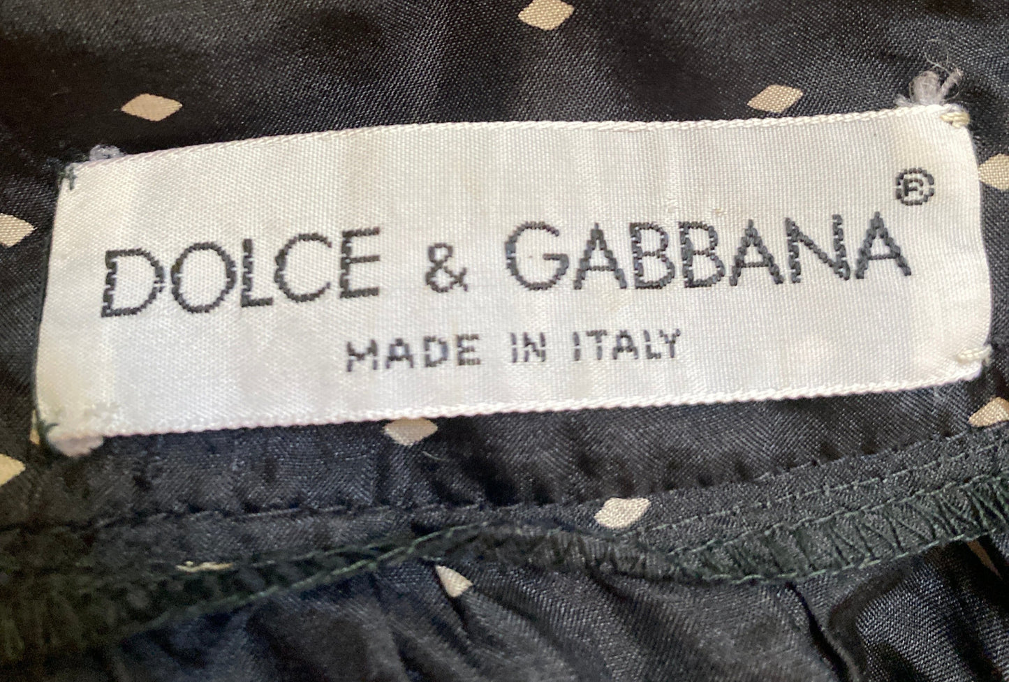 Dolce & Gabbana A/W 1989 Black Silk Habotai Baroque Skirt