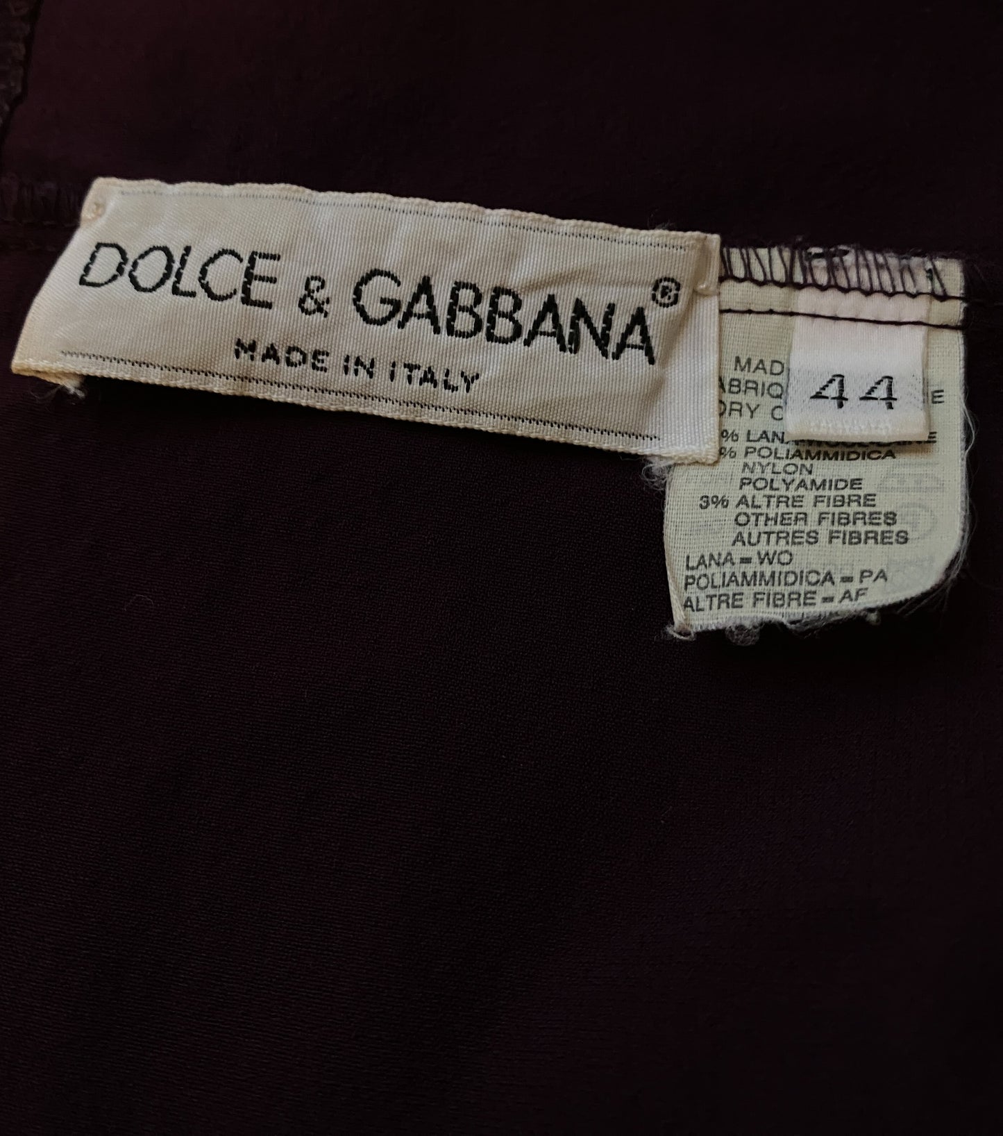 Dolce & Gabbana A/W 1990 Purple High-waisted Leggings