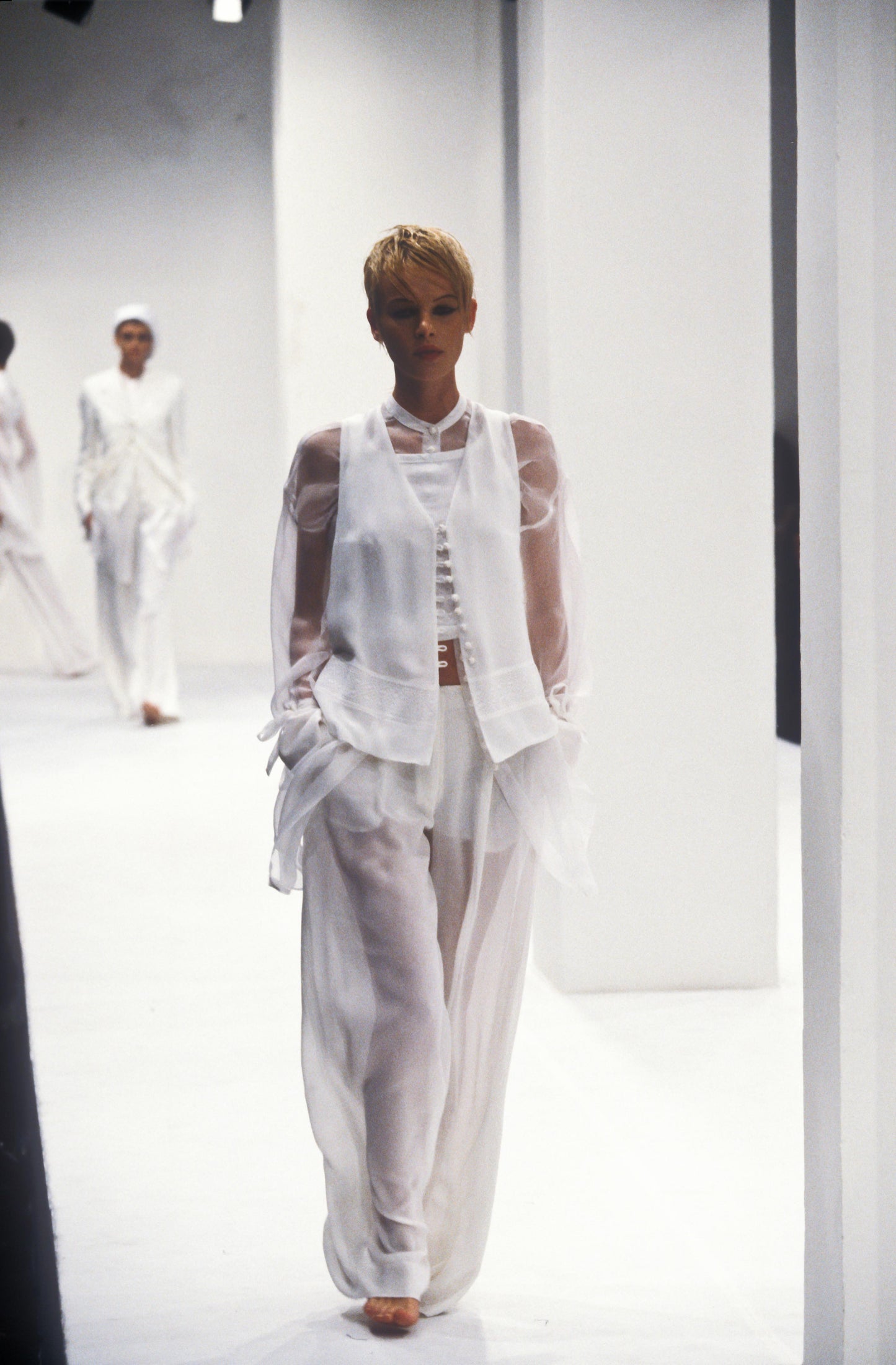 Dolce & Gabbana S/S 1994 White Silk Gossamer Blouse