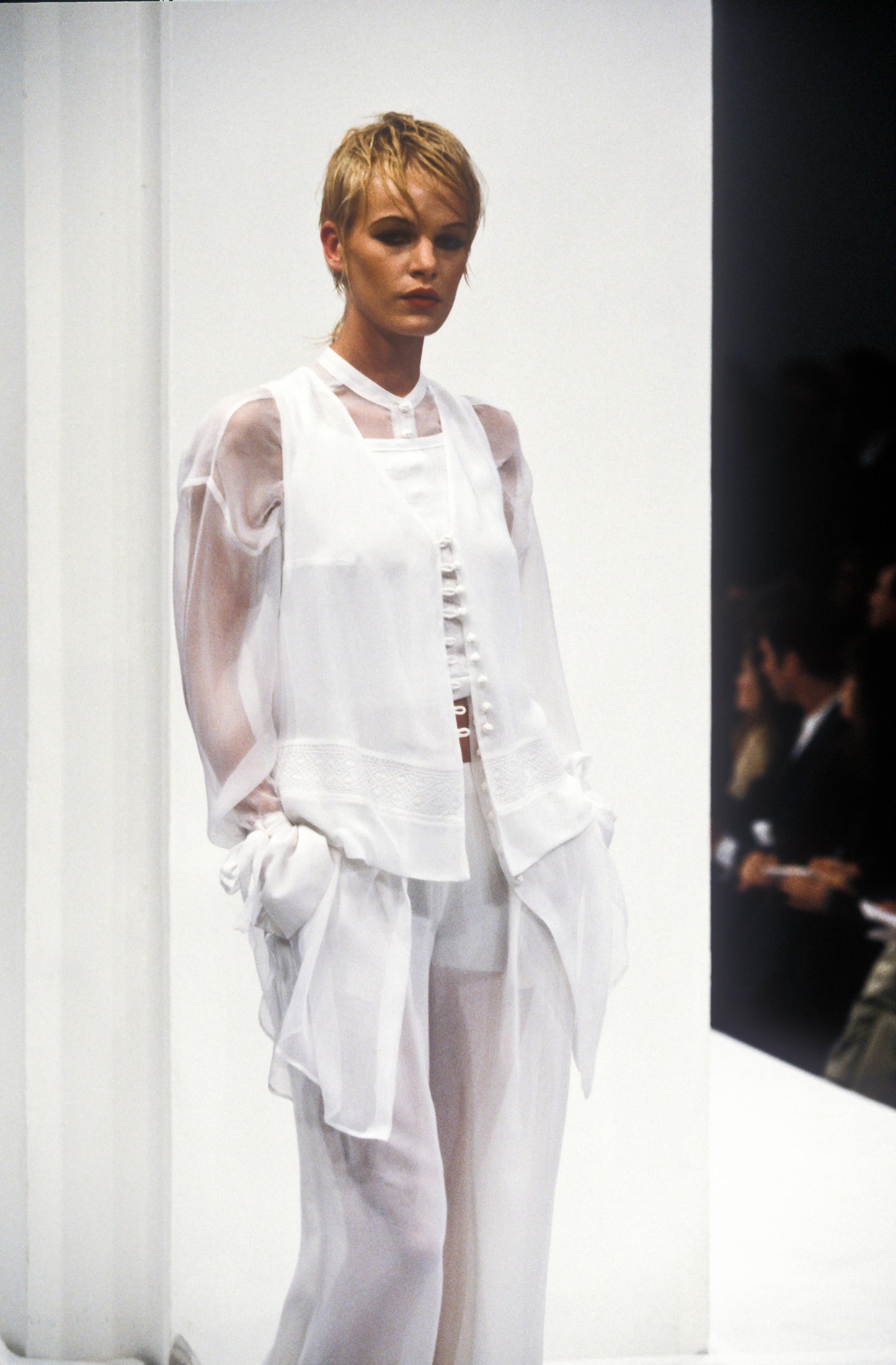 Dolce & Gabbana S/S 1994 White Silk Gossamer Blouse