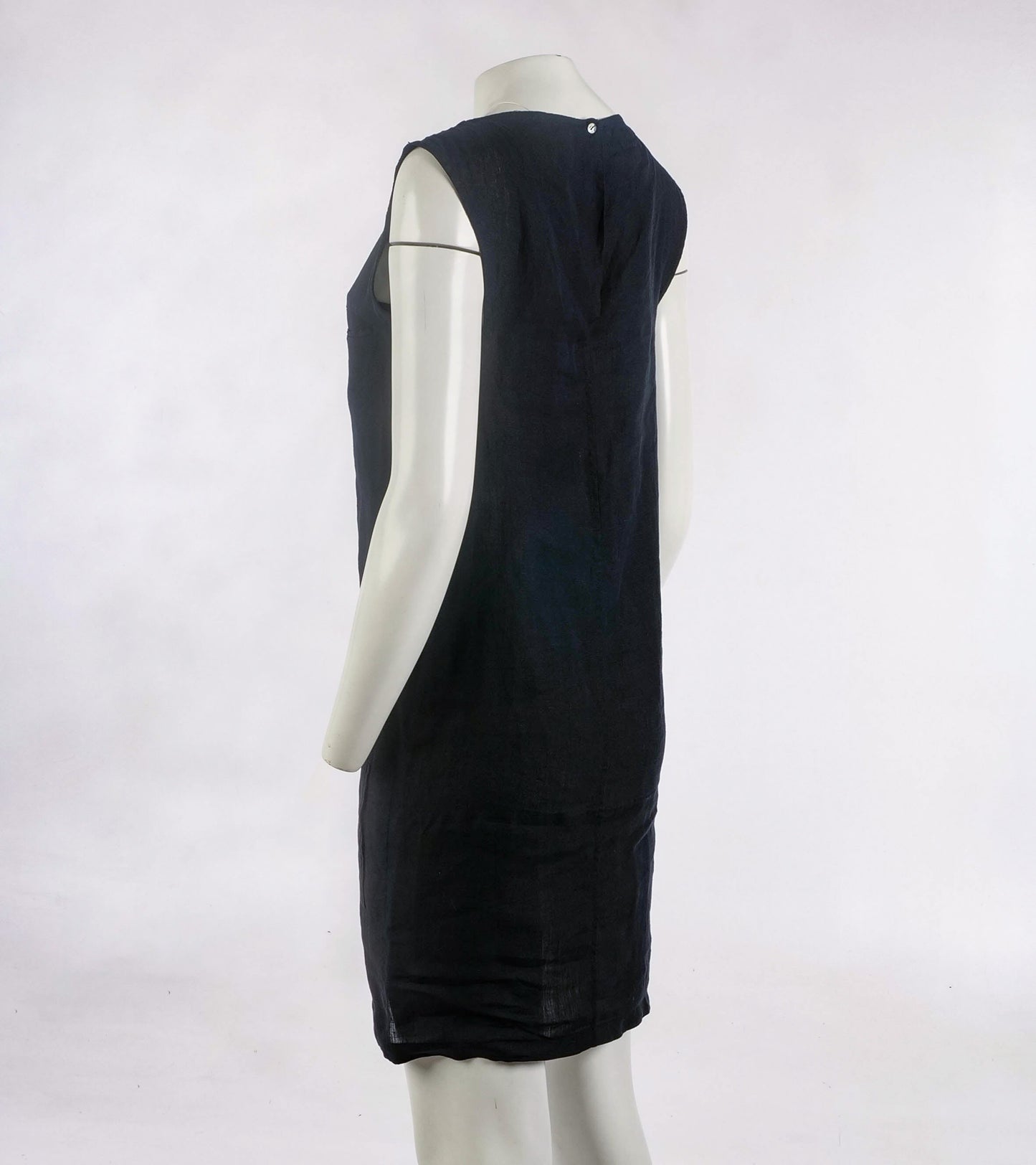 Costume National 90s Black Linen Dress