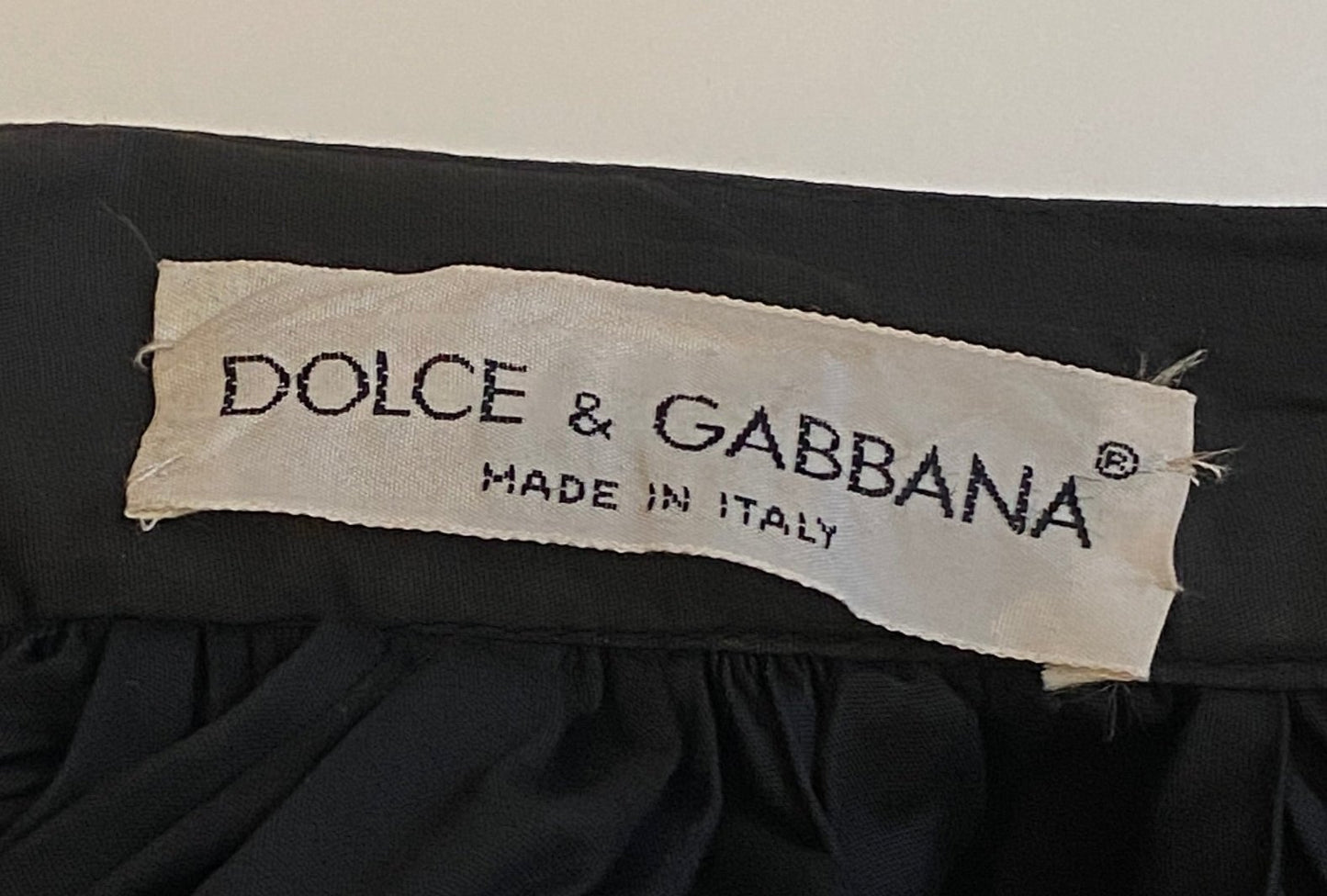 Dolce & Gabbana 1988 Black Cotton Baroque Skirt