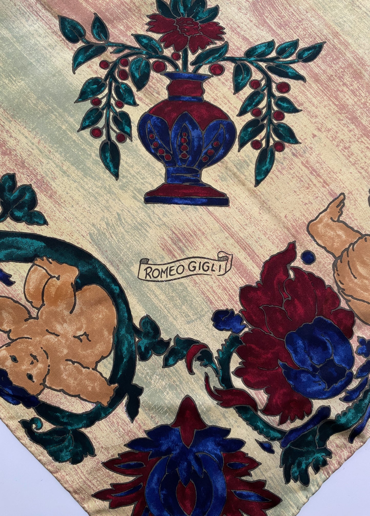 Romeo Gigli Baroque Silk Scarf