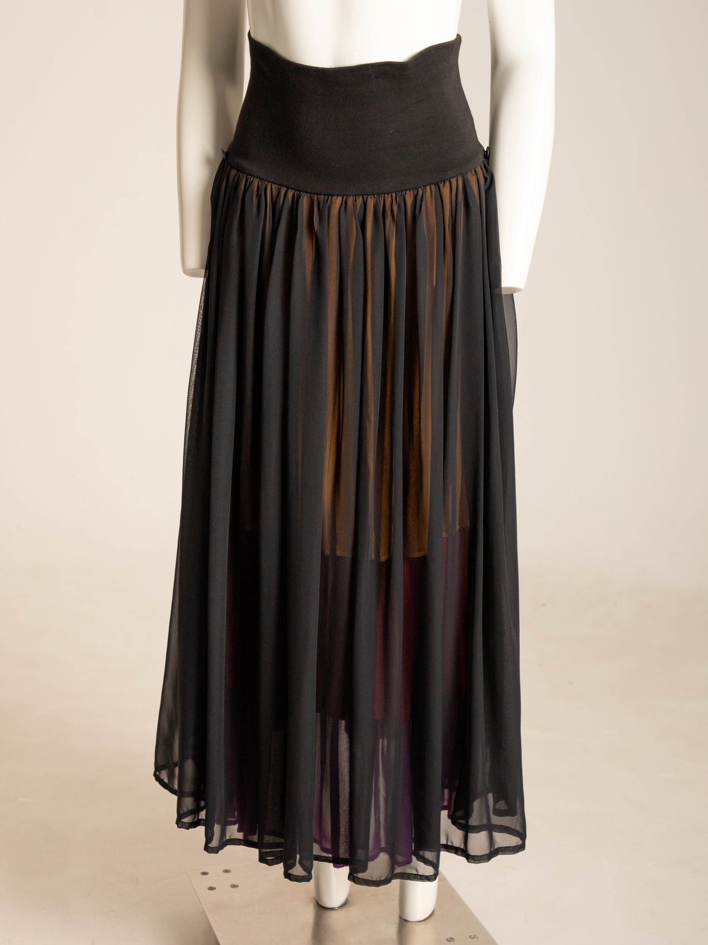 Dolce & Gabbana 1989 Black and Multicolor Baroque Skirt