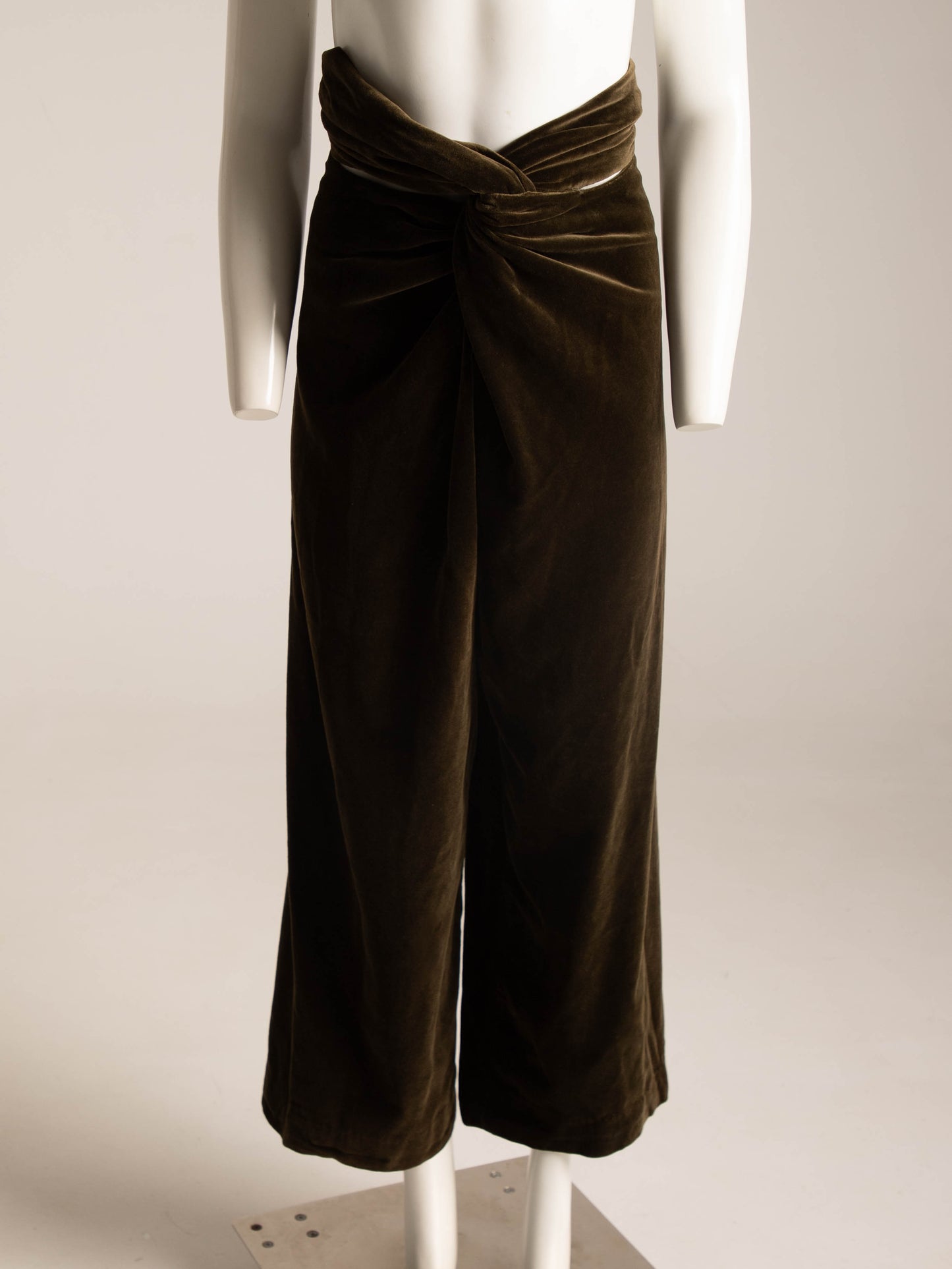 Romeo Gigli 1989 Velvet knotted Waist Trouser