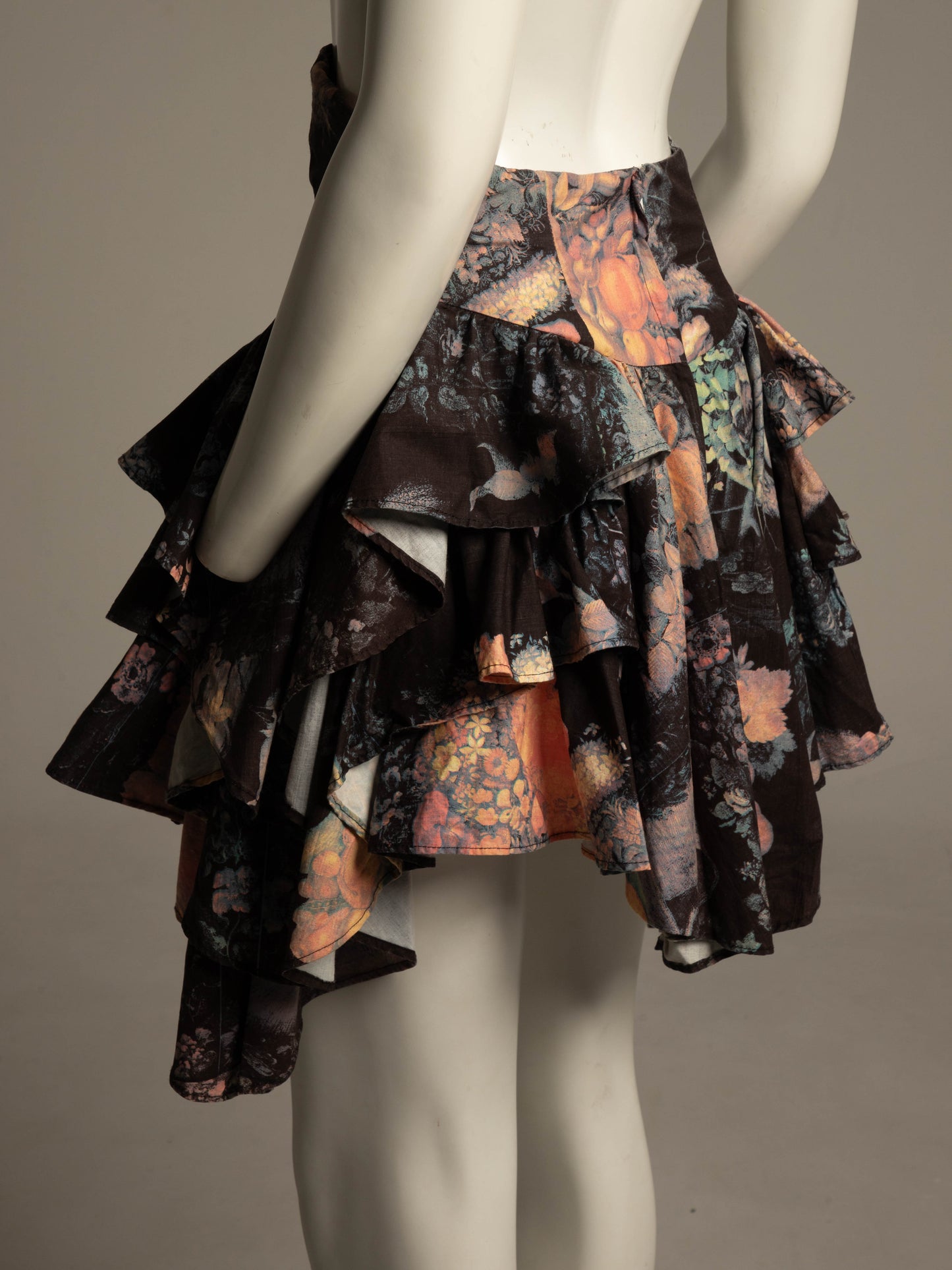 English Eccentrics Arcimboldo Print 1988 Tiered Skirt