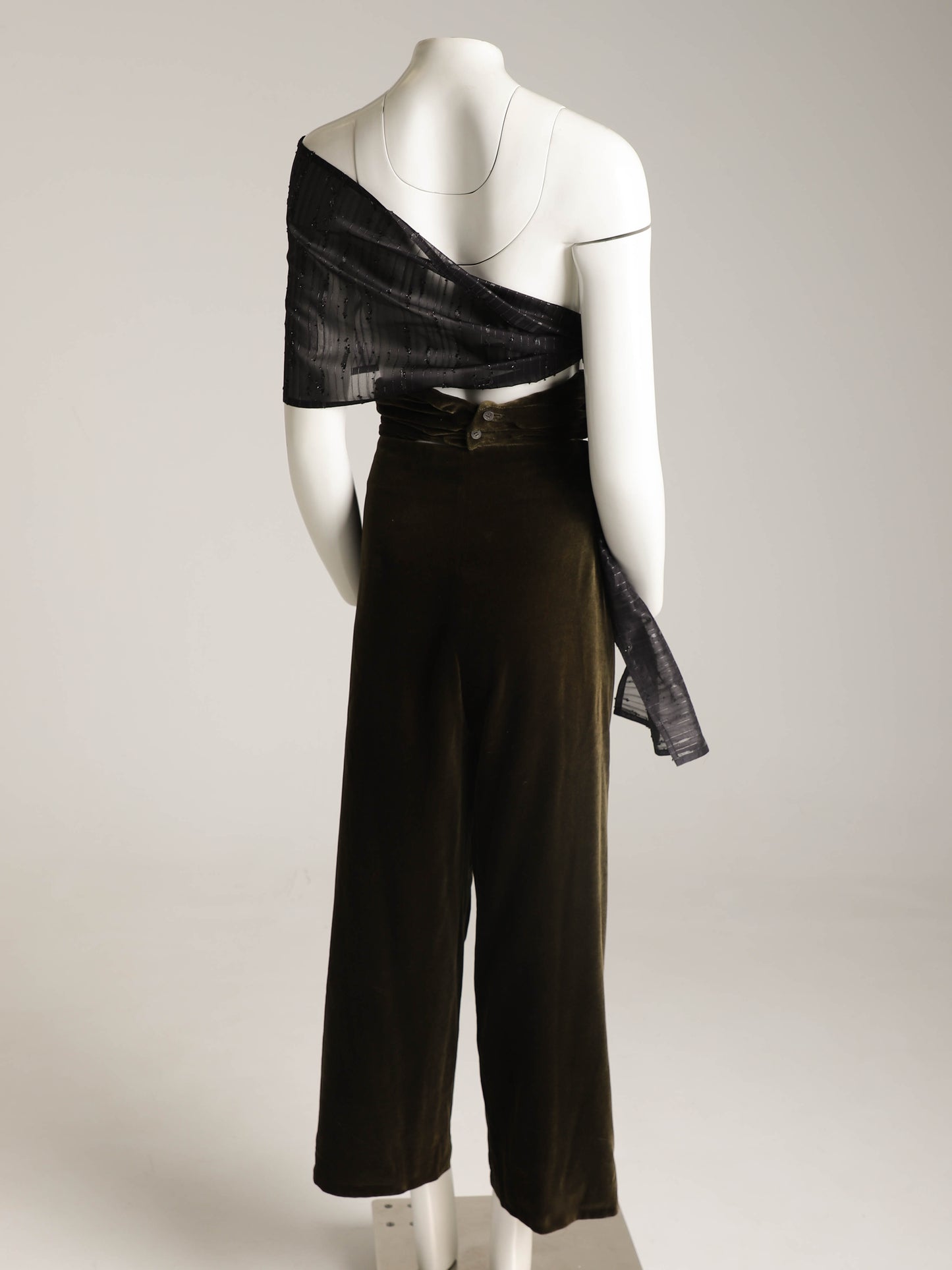 Romeo Gigli 1989 Velvet knotted Waist Trouser