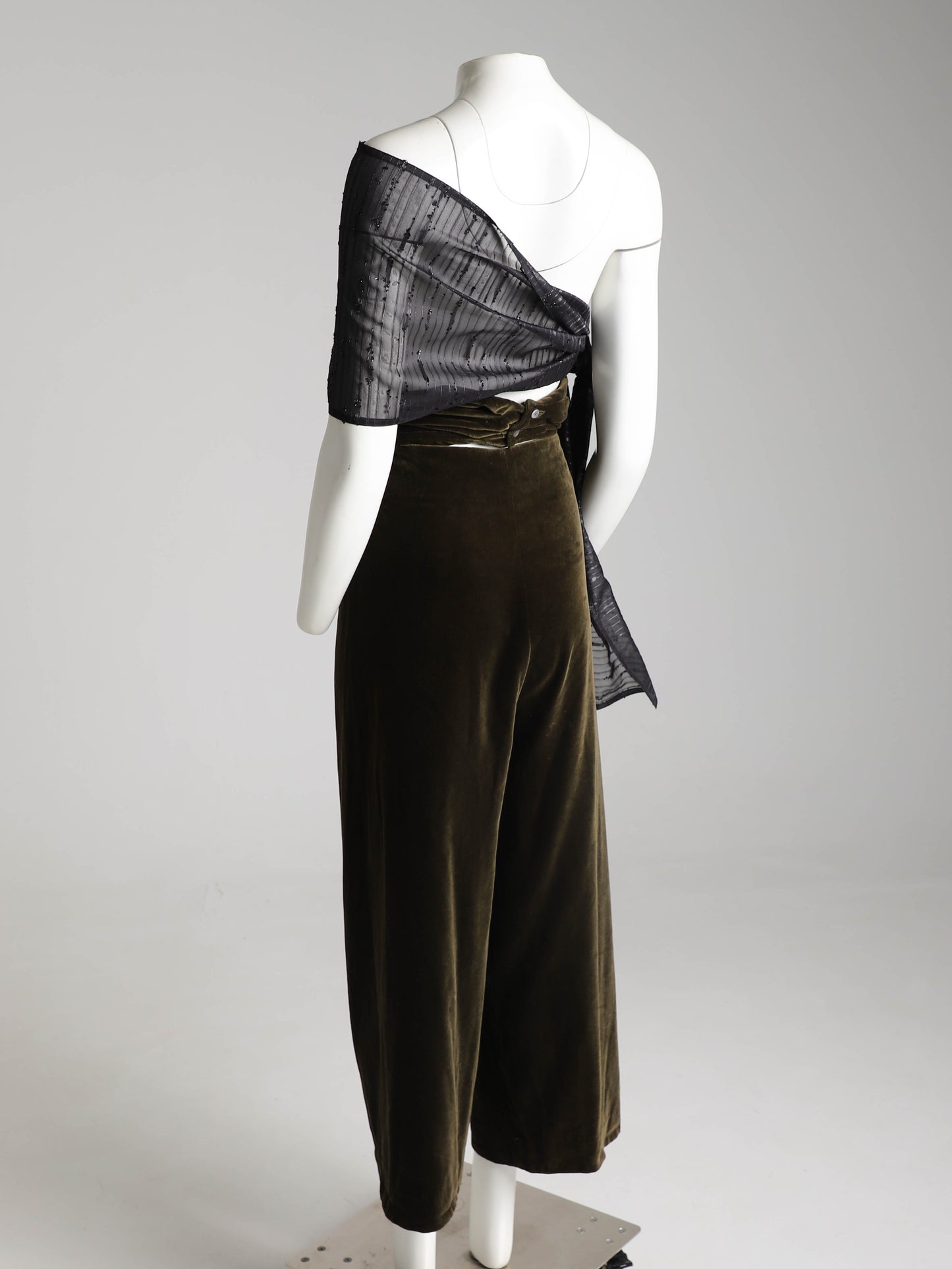 Romeo Gigli 1989 Velvet knotted Waist Trouser