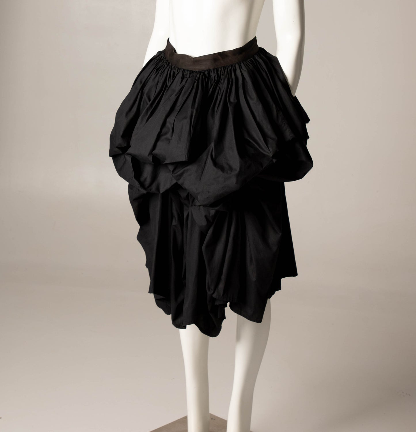 Dolce & Gabbana 1988 Black Cotton Baroque Skirt