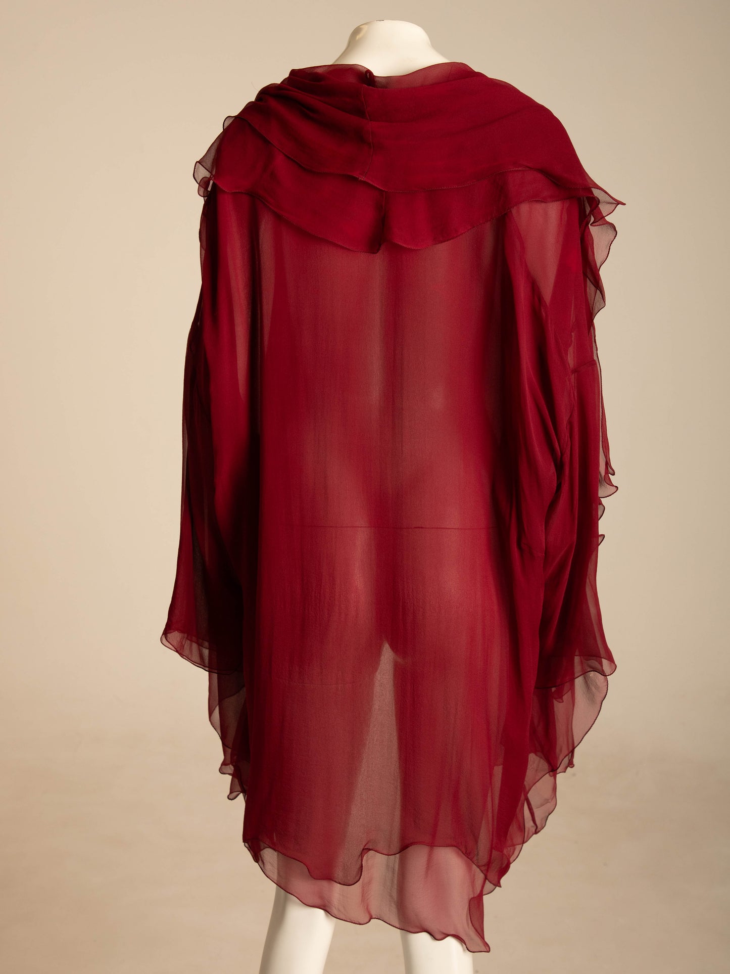 Dolce & Gabbana 1990 Red Silk Layered Jacket