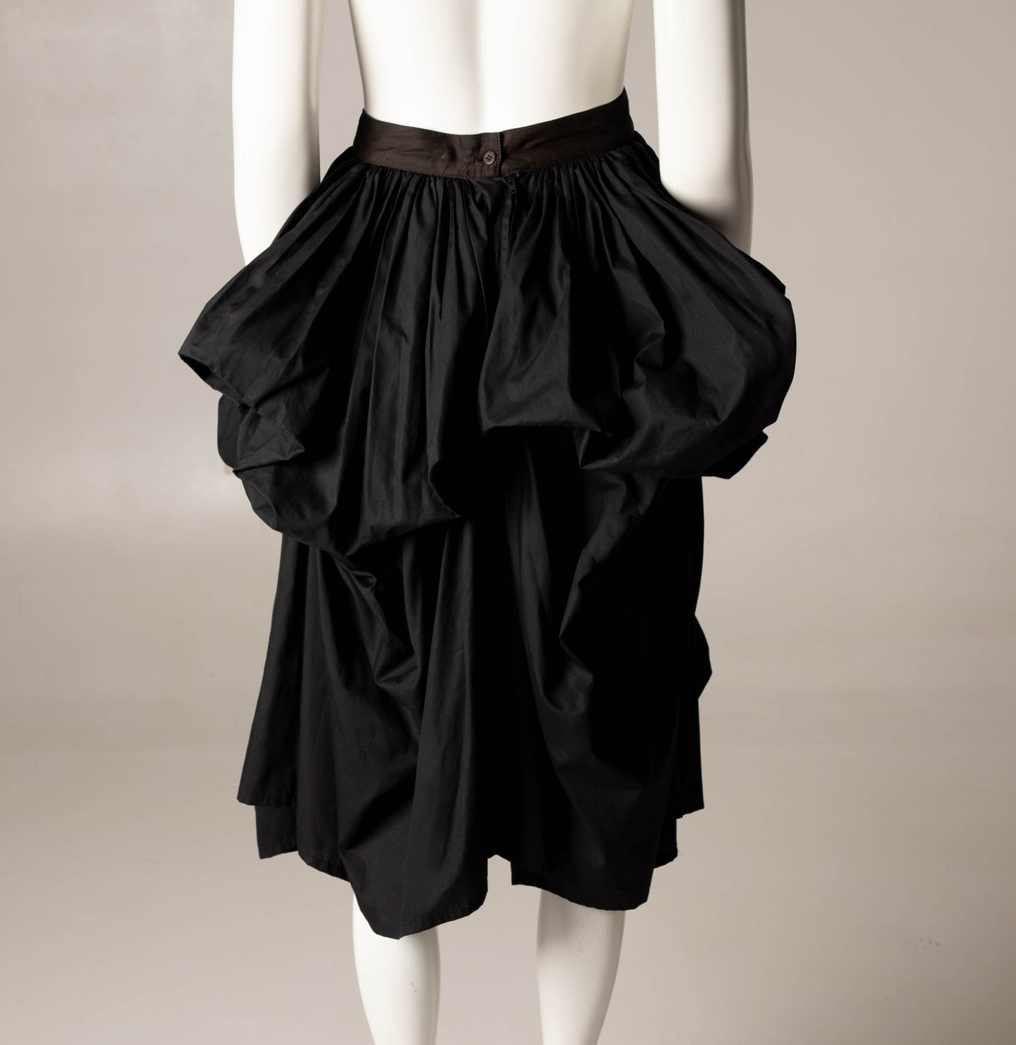 Dolce & Gabbana 1988 Black Cotton Baroque Skirt