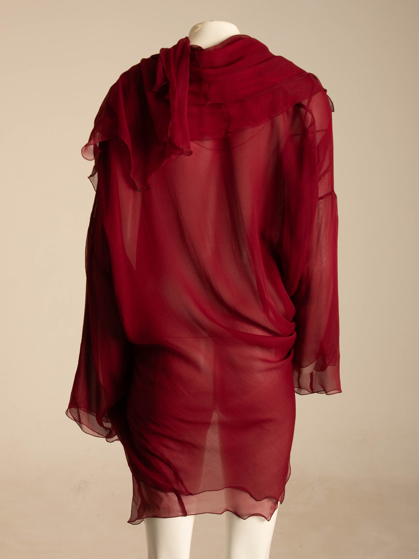Dolce & Gabbana 1990 Red Silk Layered Jacket