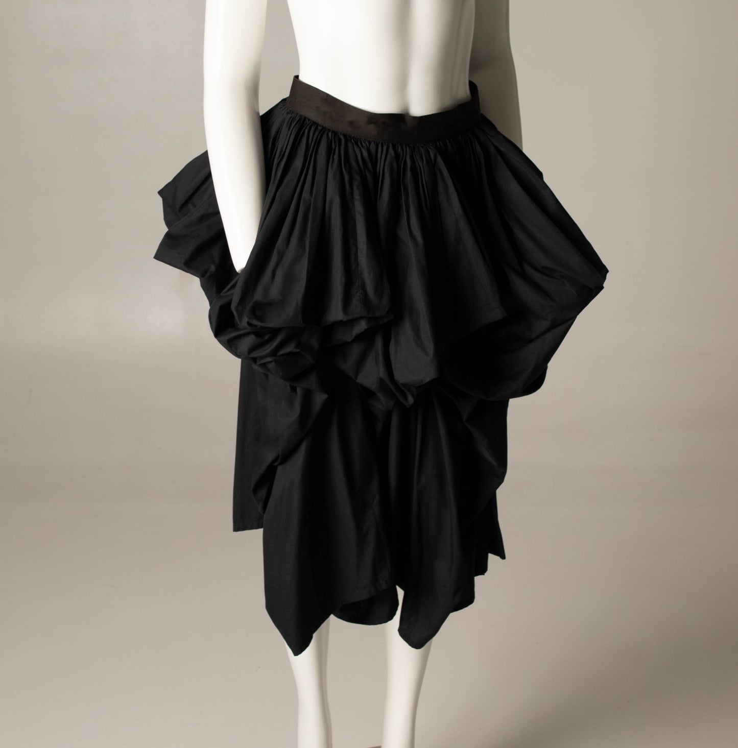 Dolce & Gabbana 1988 Black Cotton Baroque Skirt