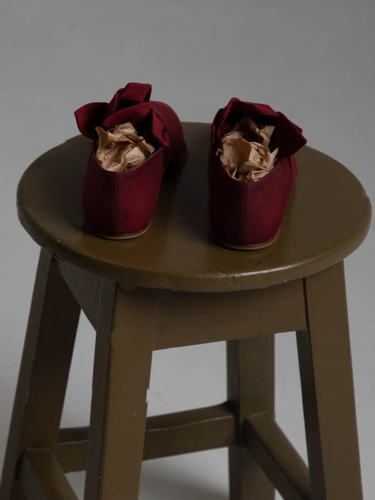 Romeo Gigli 1990 Red Petal Canvas Flats