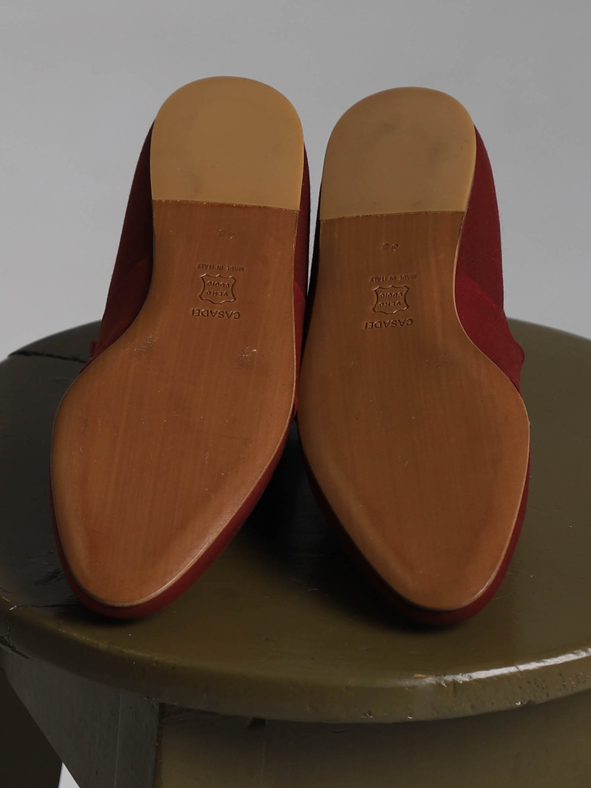 Romeo Gigli 1990 Red Petal Canvas Flats