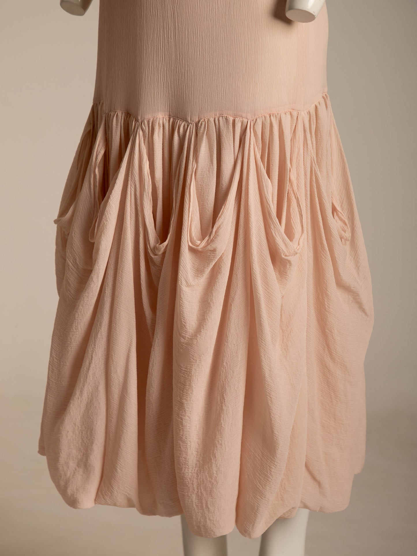 Romeo Gigli 1980s Pale Pink Silk Skirt
