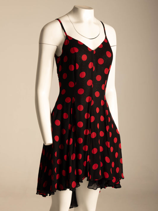 Complice by Dolce & Gabbana S/S 1992 Black Red Polka Dot Dress