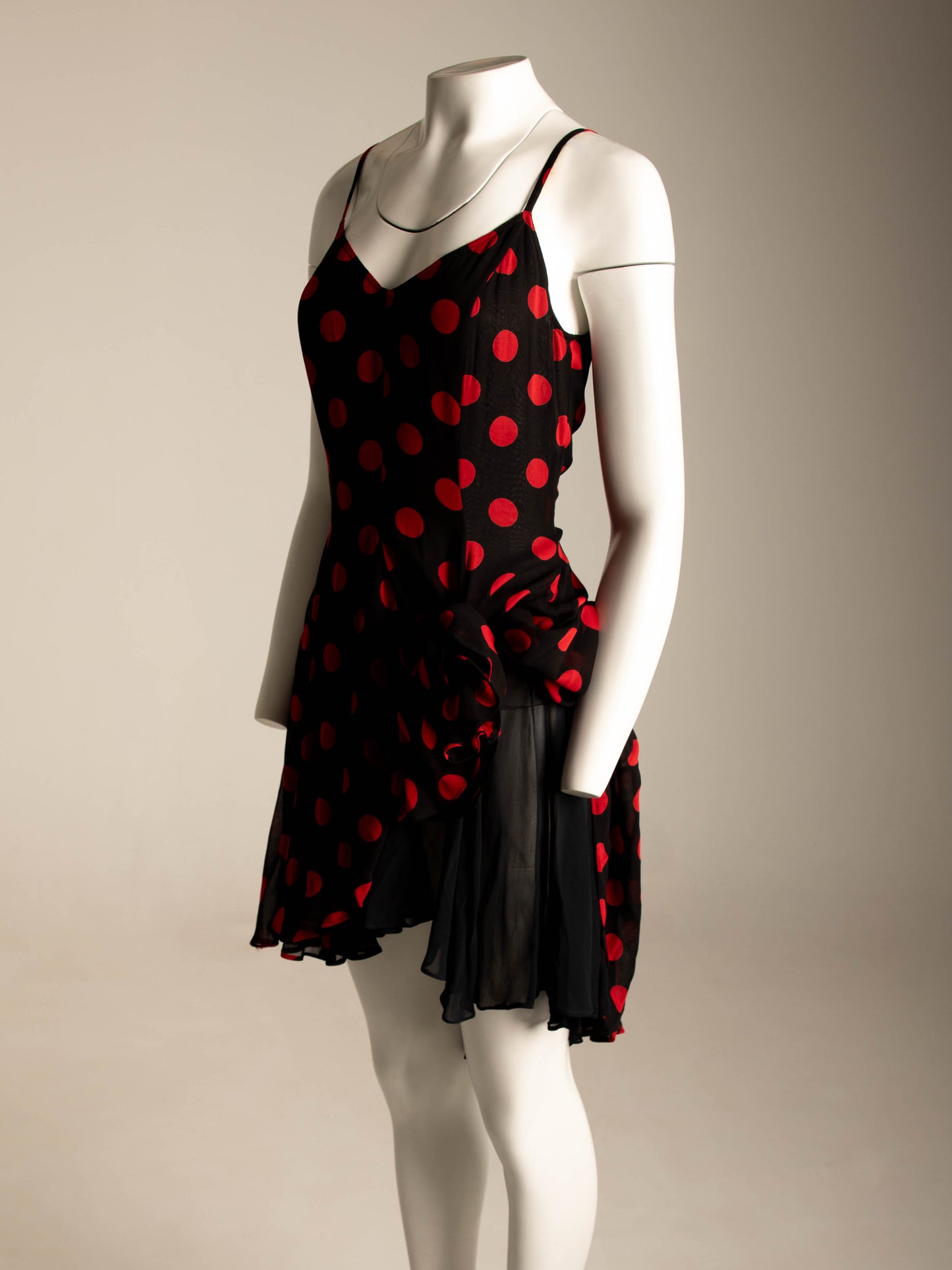 Complice by Dolce & Gabbana S/S 1992 Black Red Polka Dot Dress