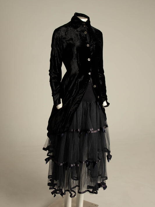 Romeo Gigli 1995 Black Silk Velvet Jacket