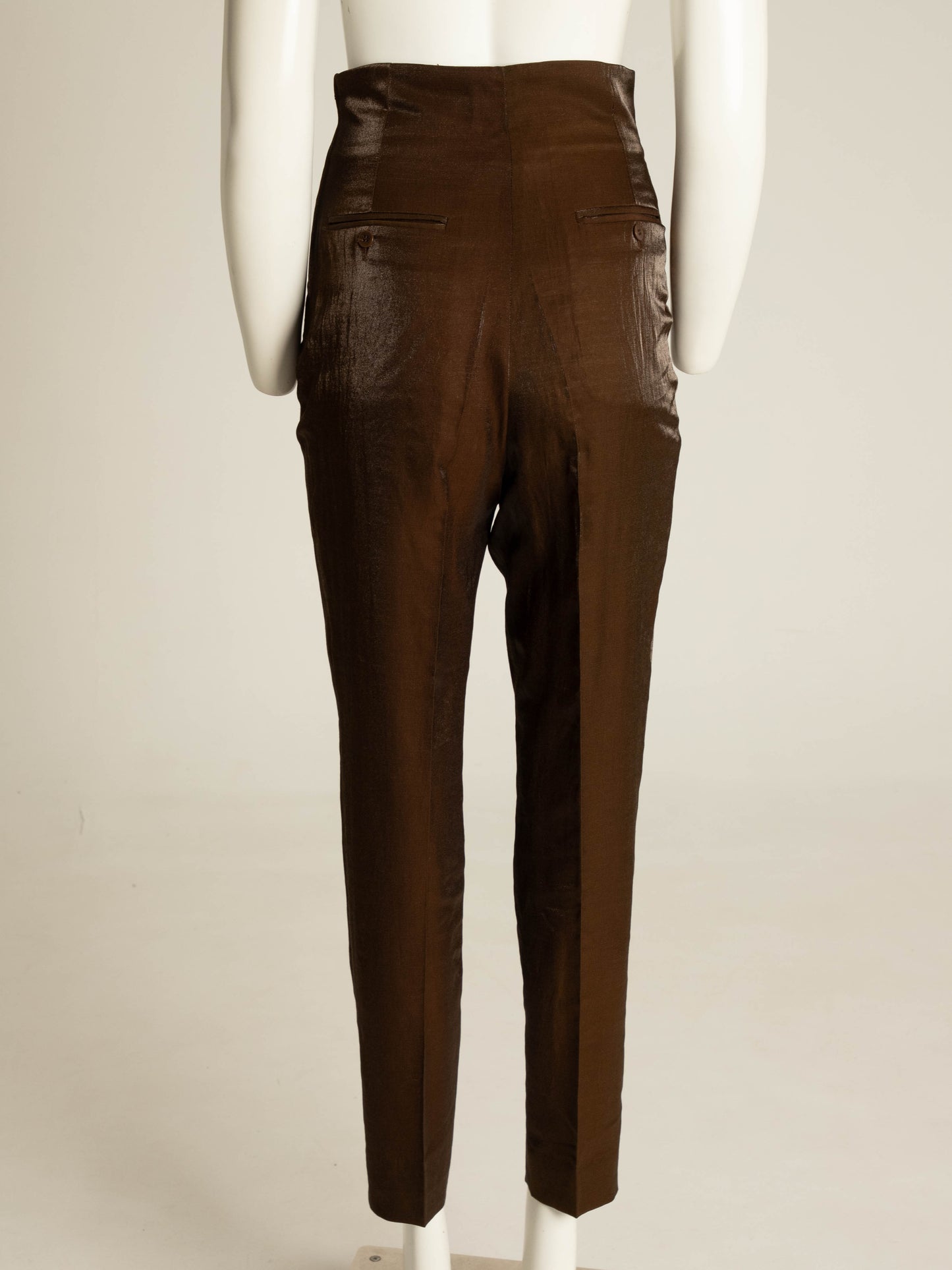 Romeo Gigli 1990 Bronze Iridescent Trousers