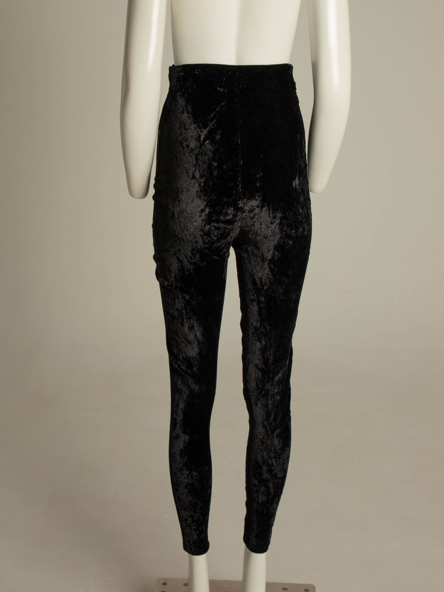 Romeo Gigli 1990 Black Velvet High Waisted Trouser