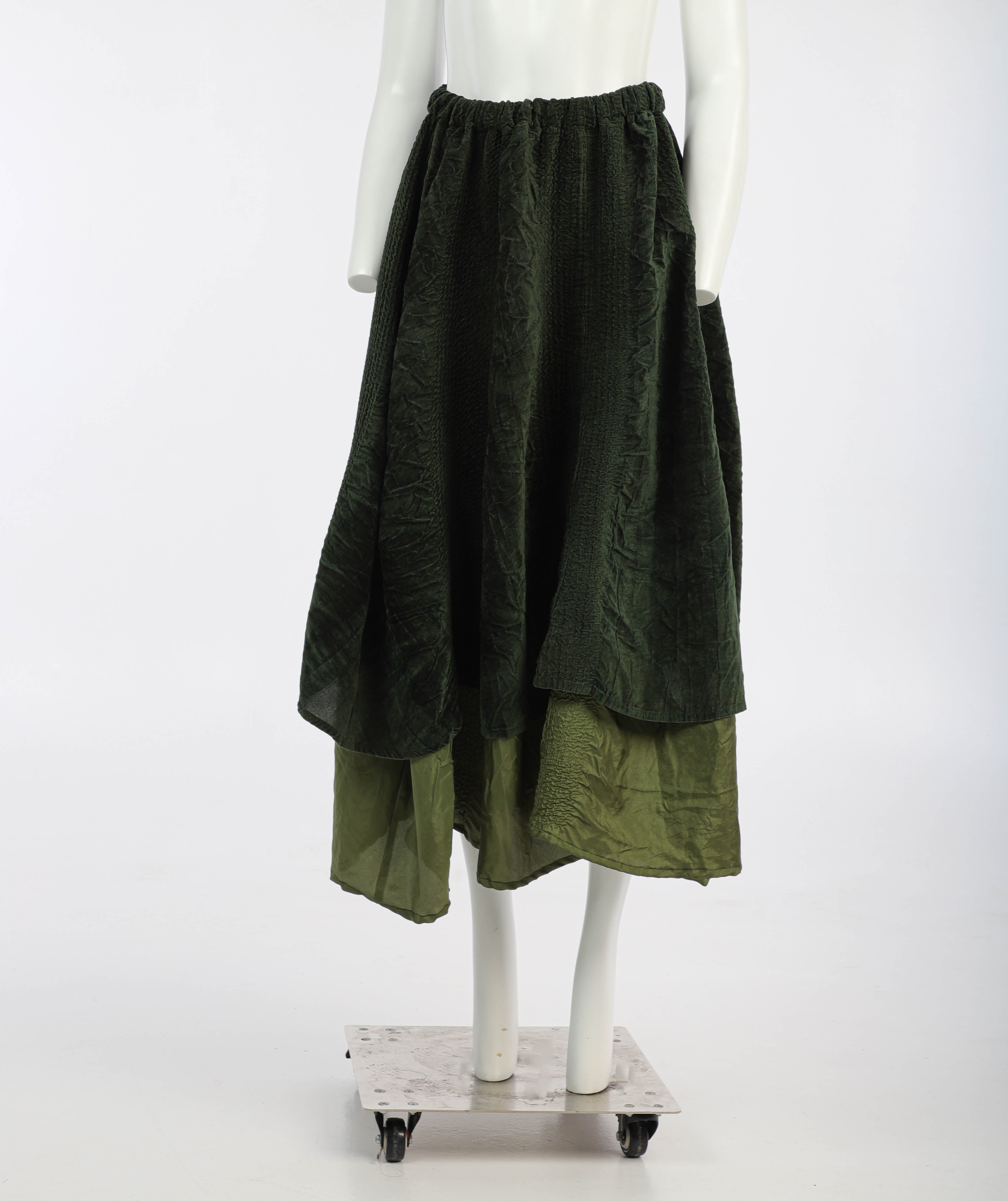 Yoshiki Hishinuma A/W95 Moss Green Double Layered Skirt