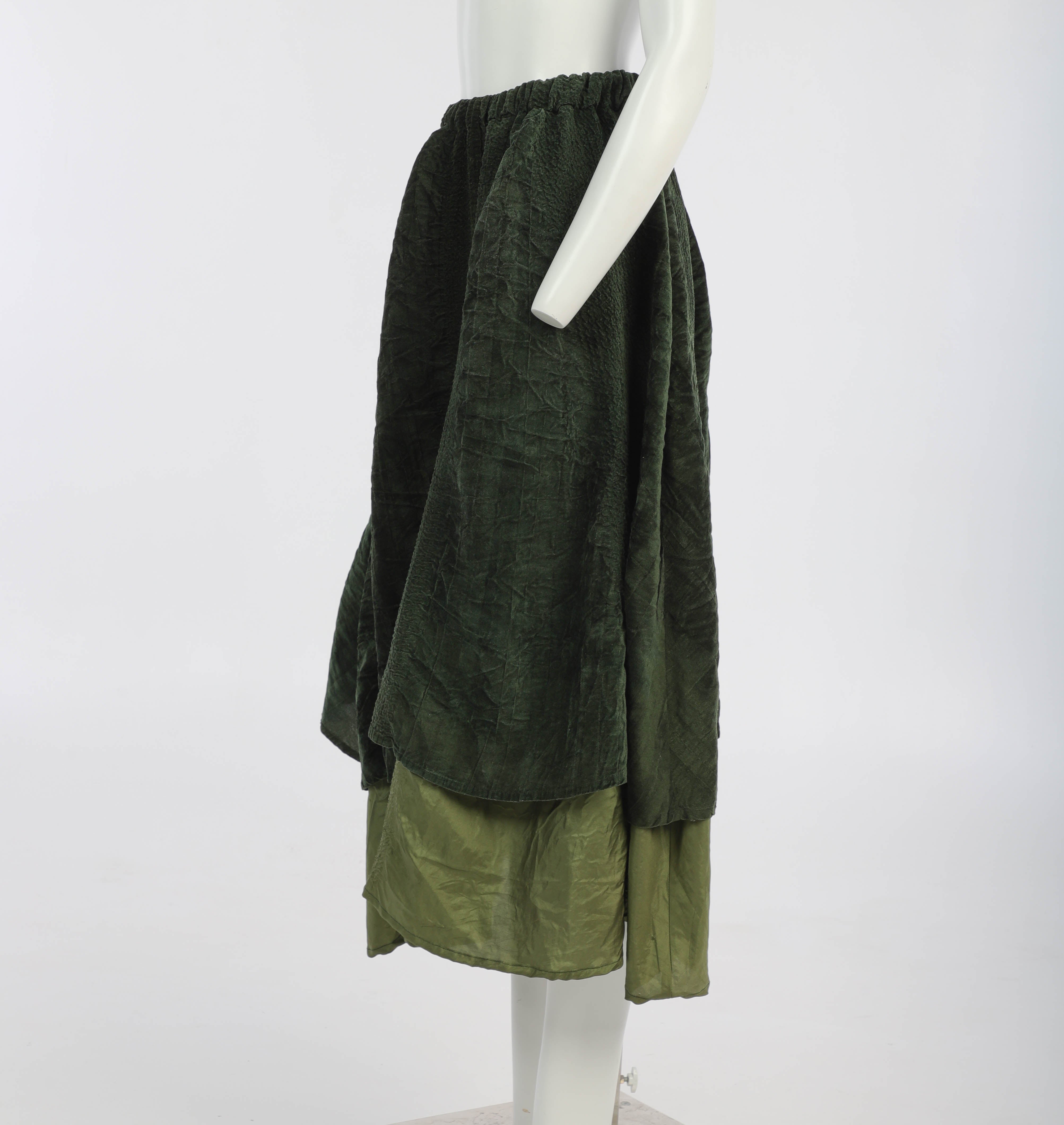 Yoshiki Hishinuma A/W95 Moss Green Double Layered Skirt