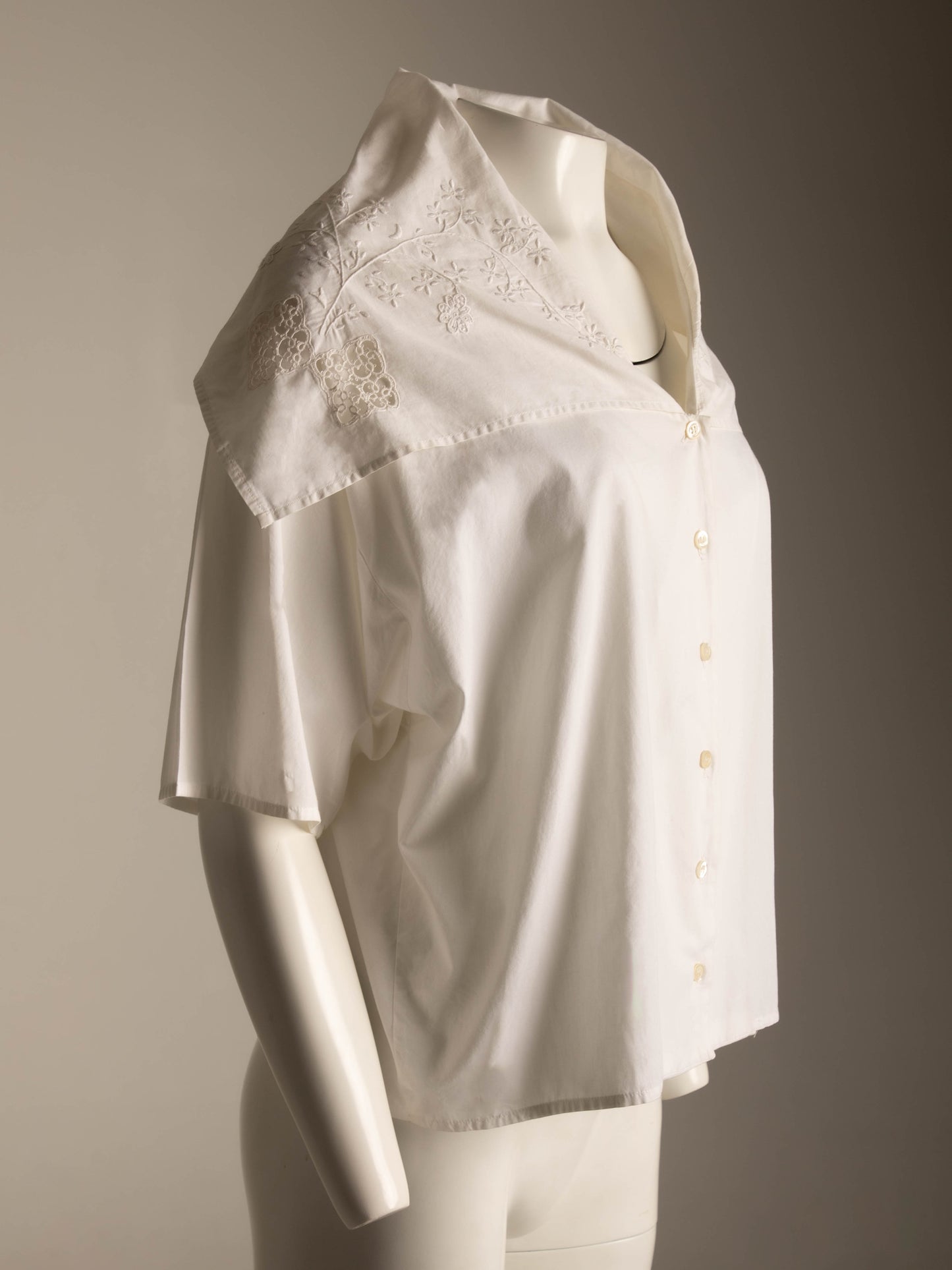 Dolce & Gabbana 1988 White Blouse with Embroidery