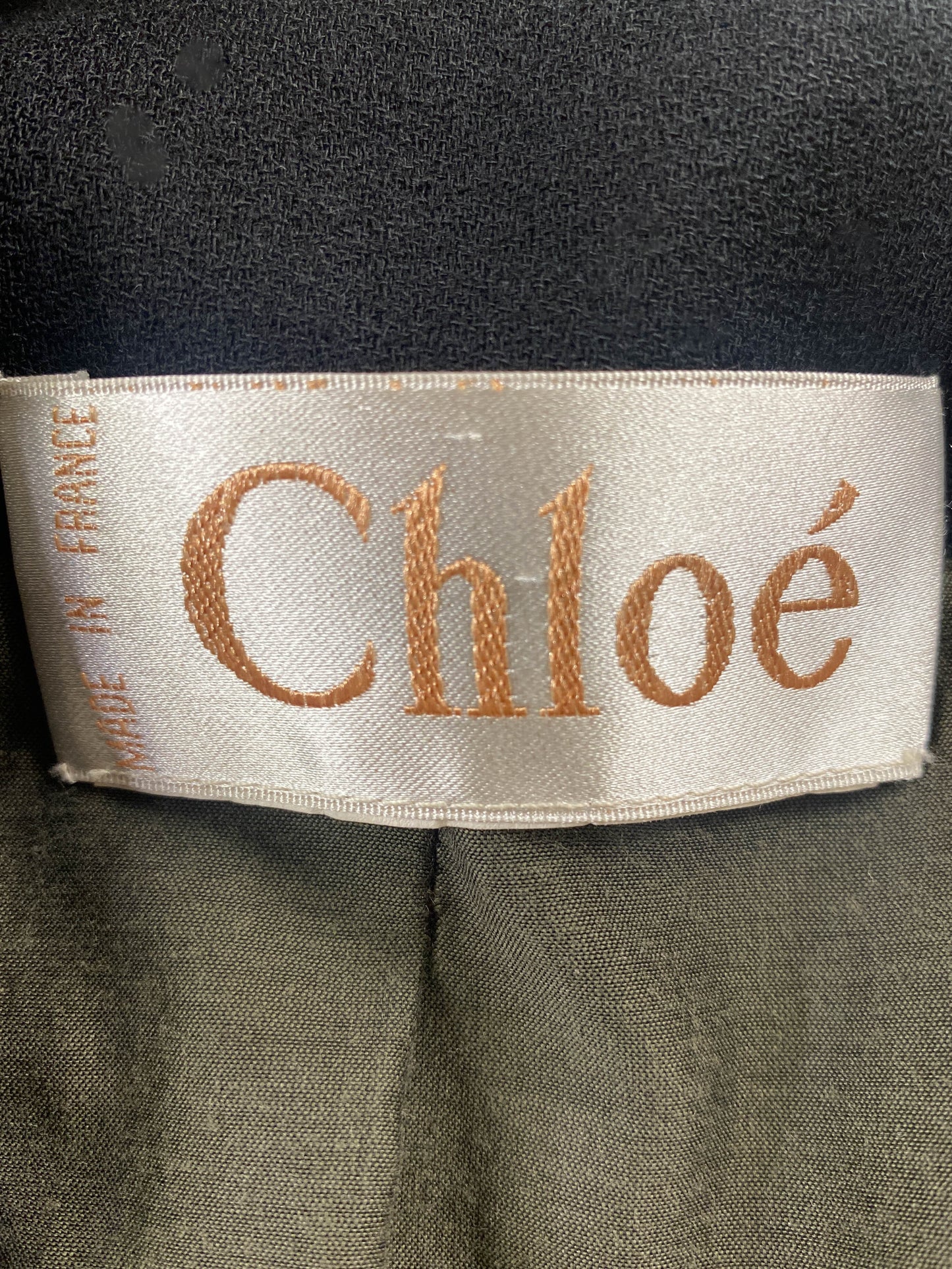 Chloé Karl Lagerfeld era Black Wool Crepe Jacket