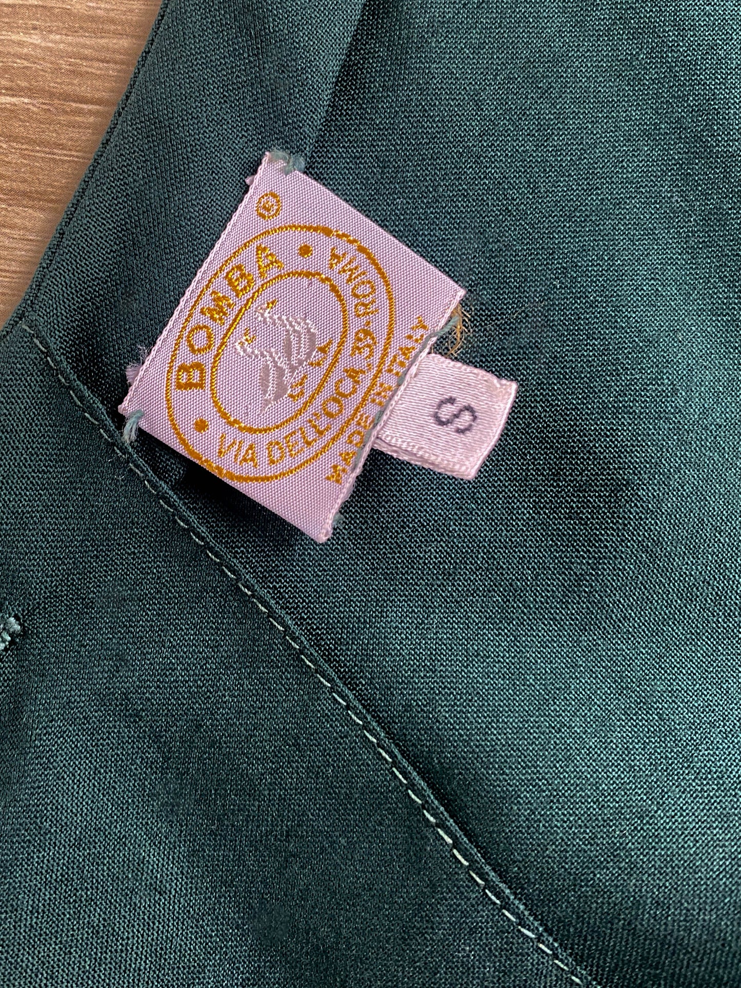 Atelier Bomba Green Wool Babydoll Dress