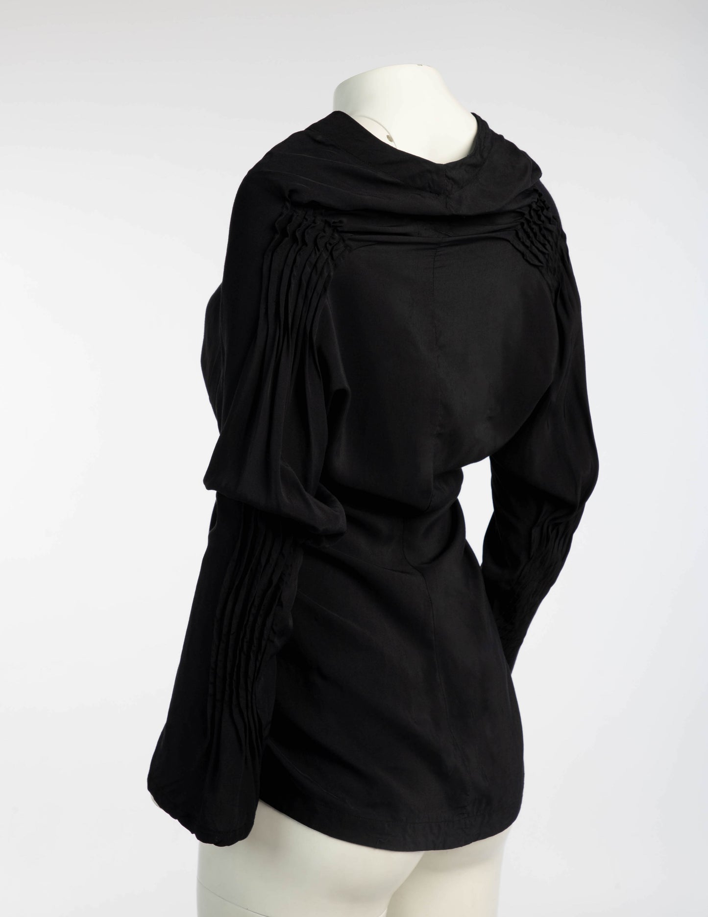 John Flett A/W88 Black Draped Blouse