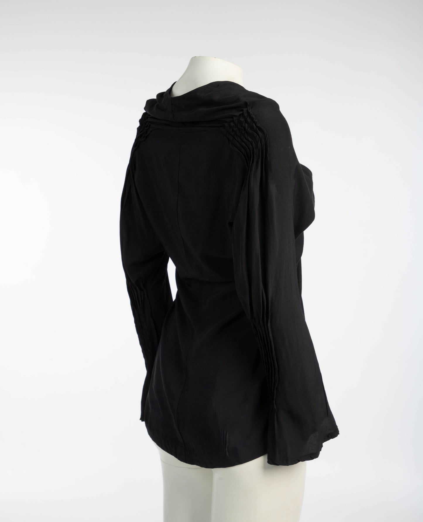 John Flett A/W88 Black Draped Blouse