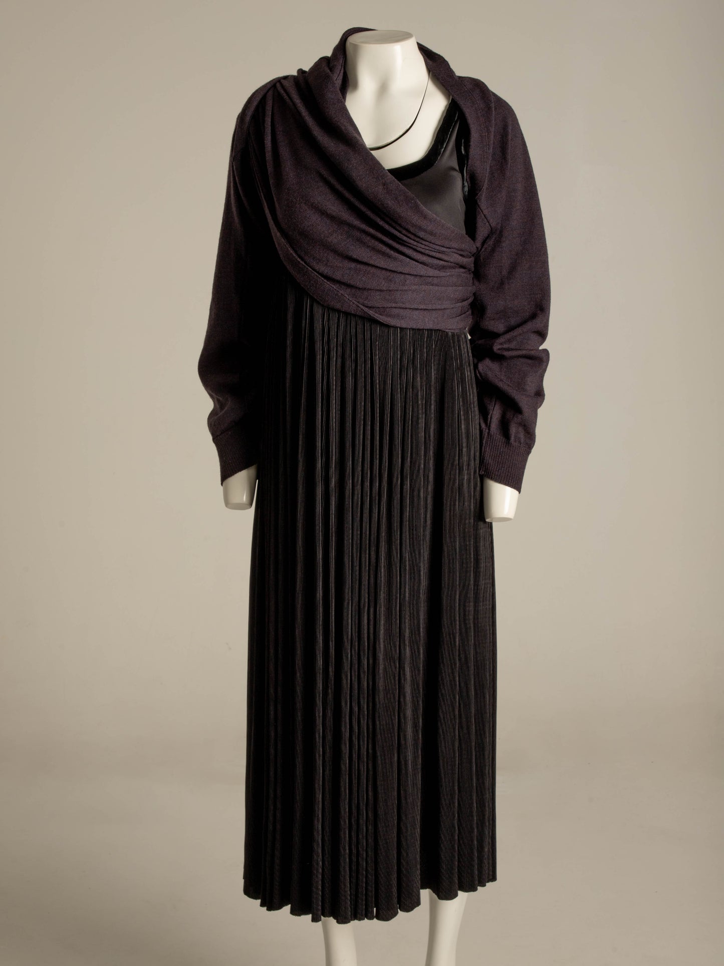 Callaghan by Romeo Gigli 1991 Grey Wool Wrapped Cardigan