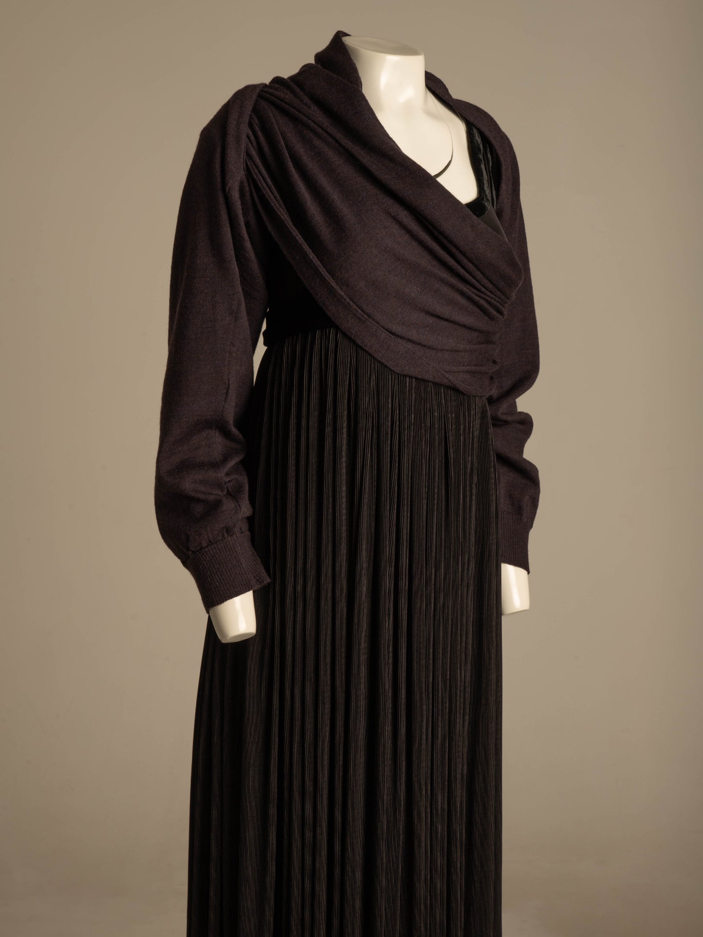 Callaghan by Romeo Gigli 1991 Grey Wool Wrapped Cardigan