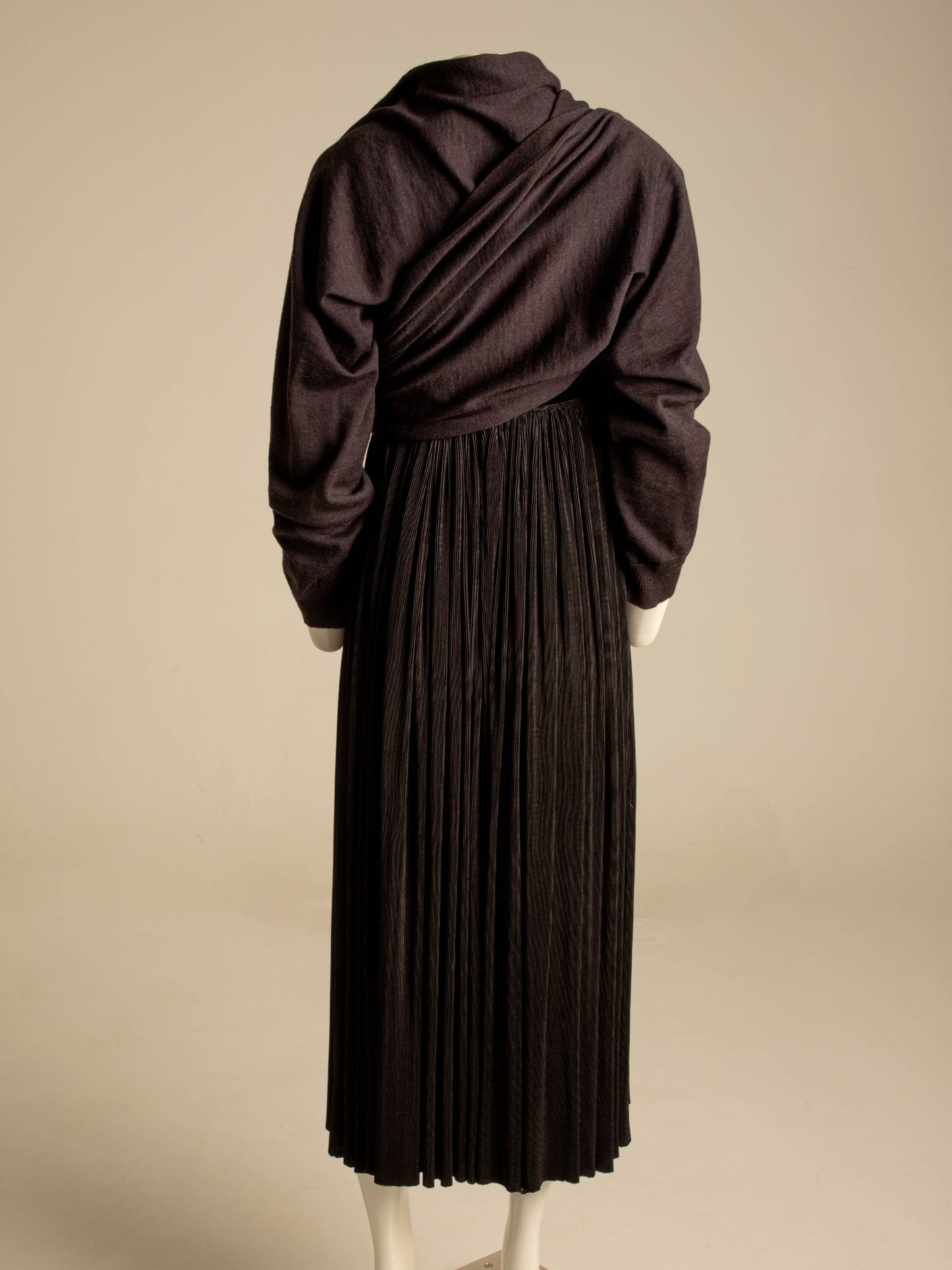 Callaghan by Romeo Gigli 1991 Grey Wool Wrapped Cardigan