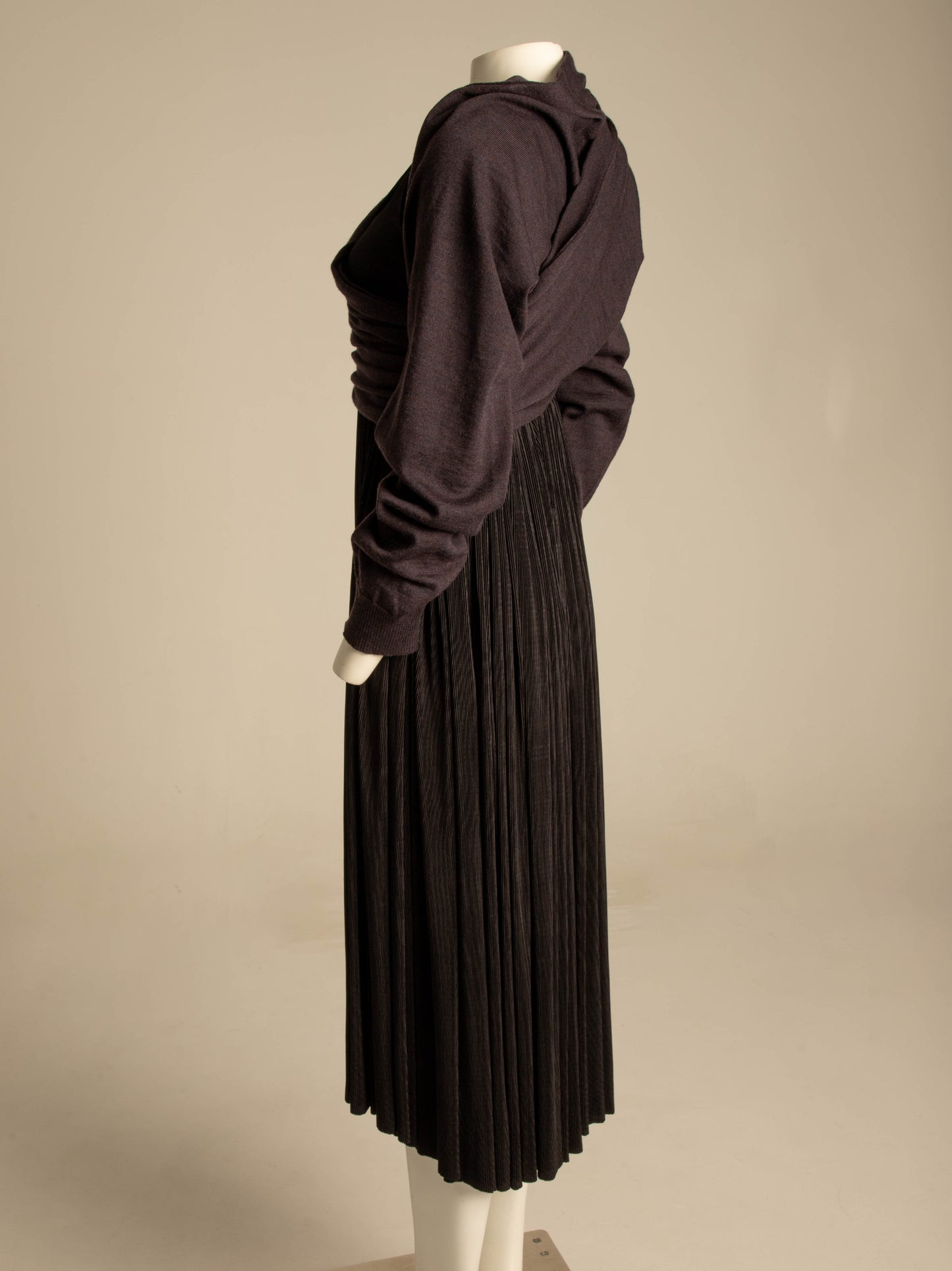 Callaghan by Romeo Gigli 1991 Grey Wool Wrapped Cardigan