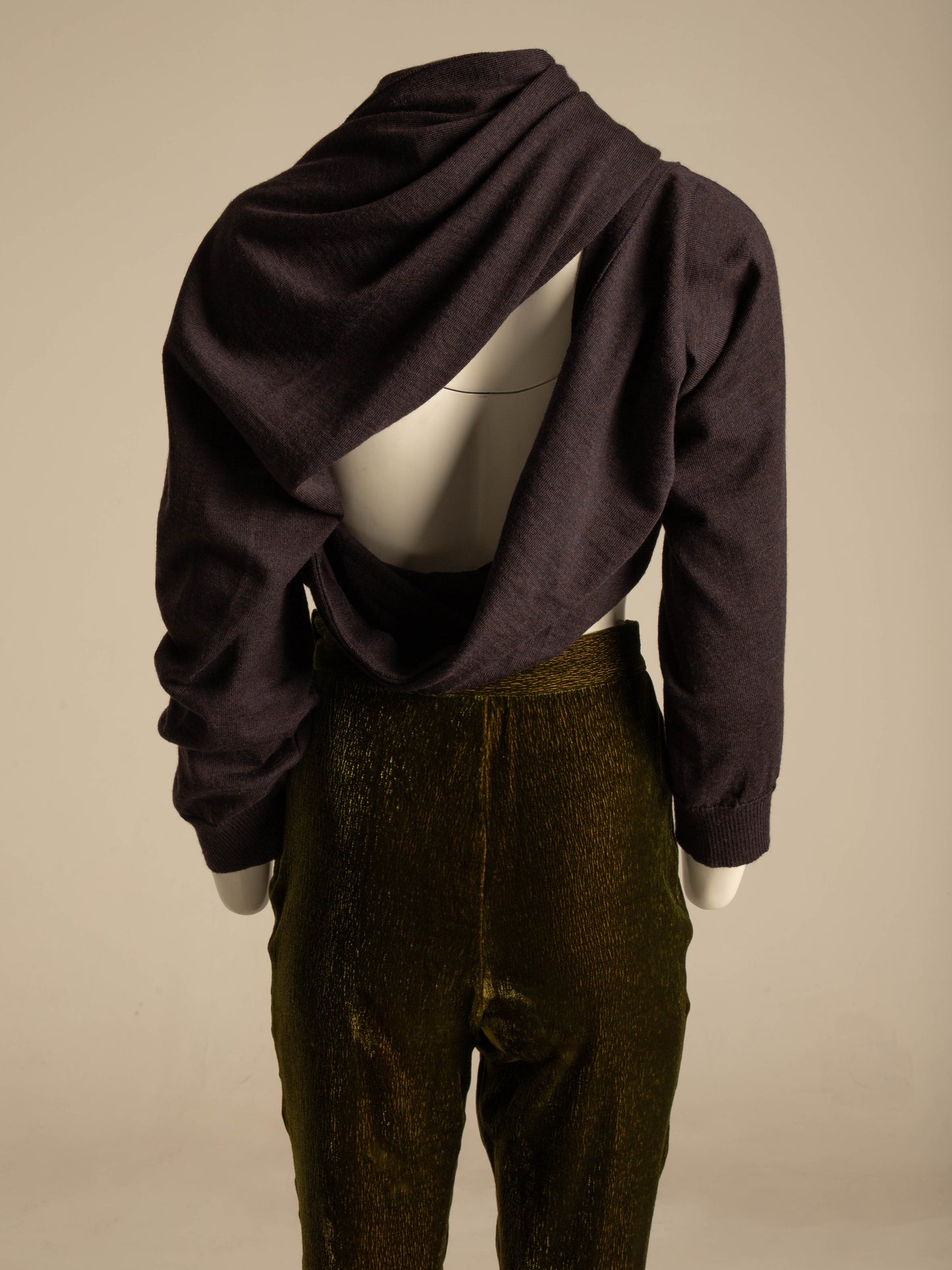 Callaghan by Romeo Gigli 1991 Grey Wool Wrapped Cardigan