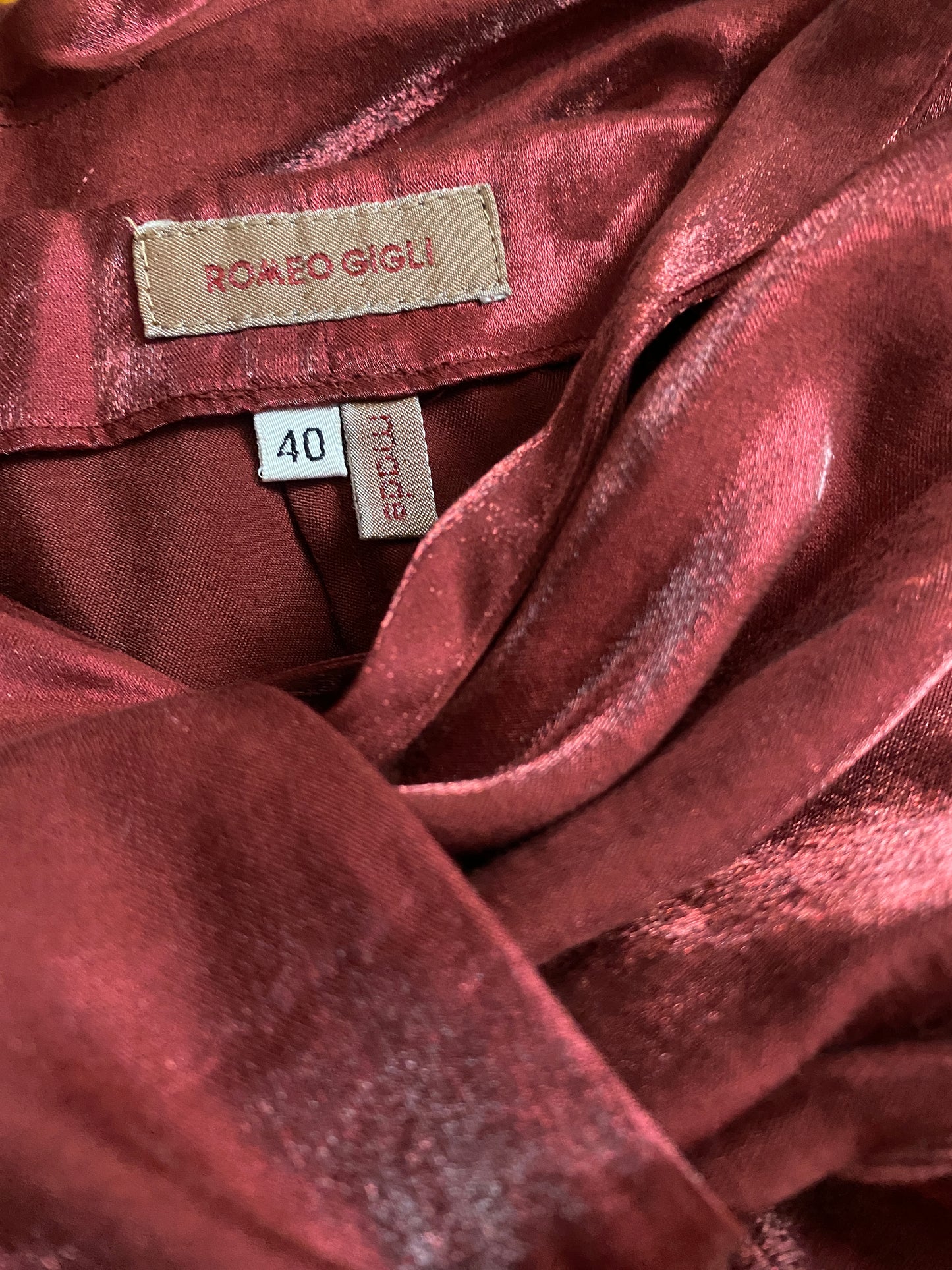 Romeo Gigli A/W 1989 Ruby Red Wrapped Trouser