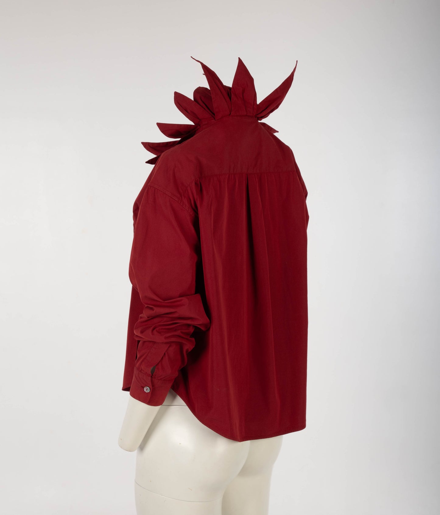 Romeo Gigli 1989 Red Petal Collar Blouse