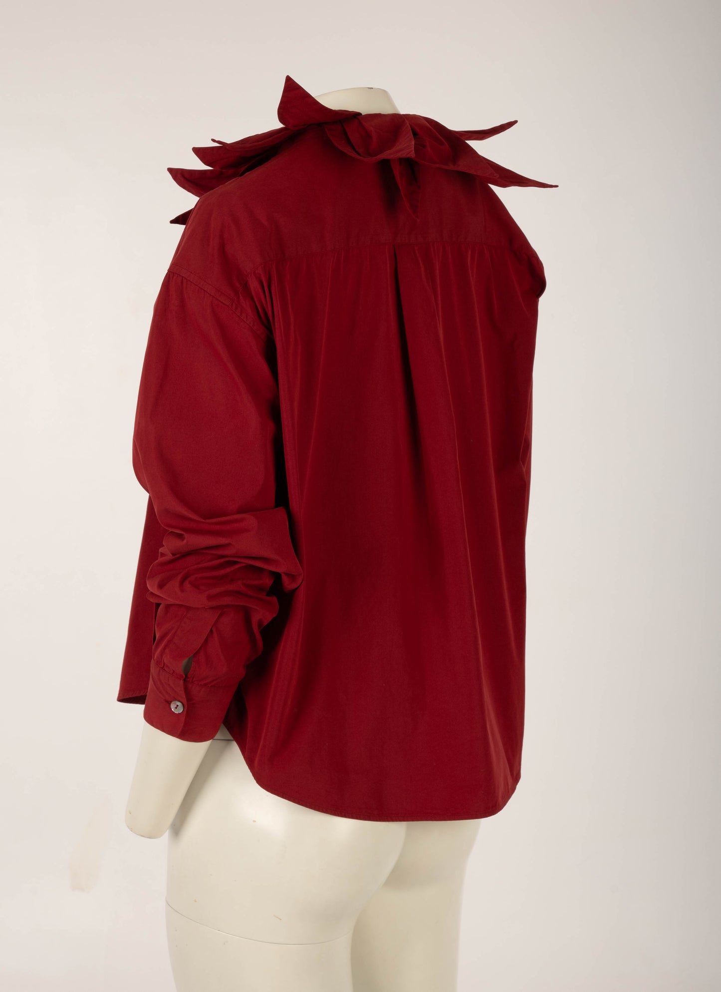 Romeo Gigli 1989 Red Petal Collar Blouse