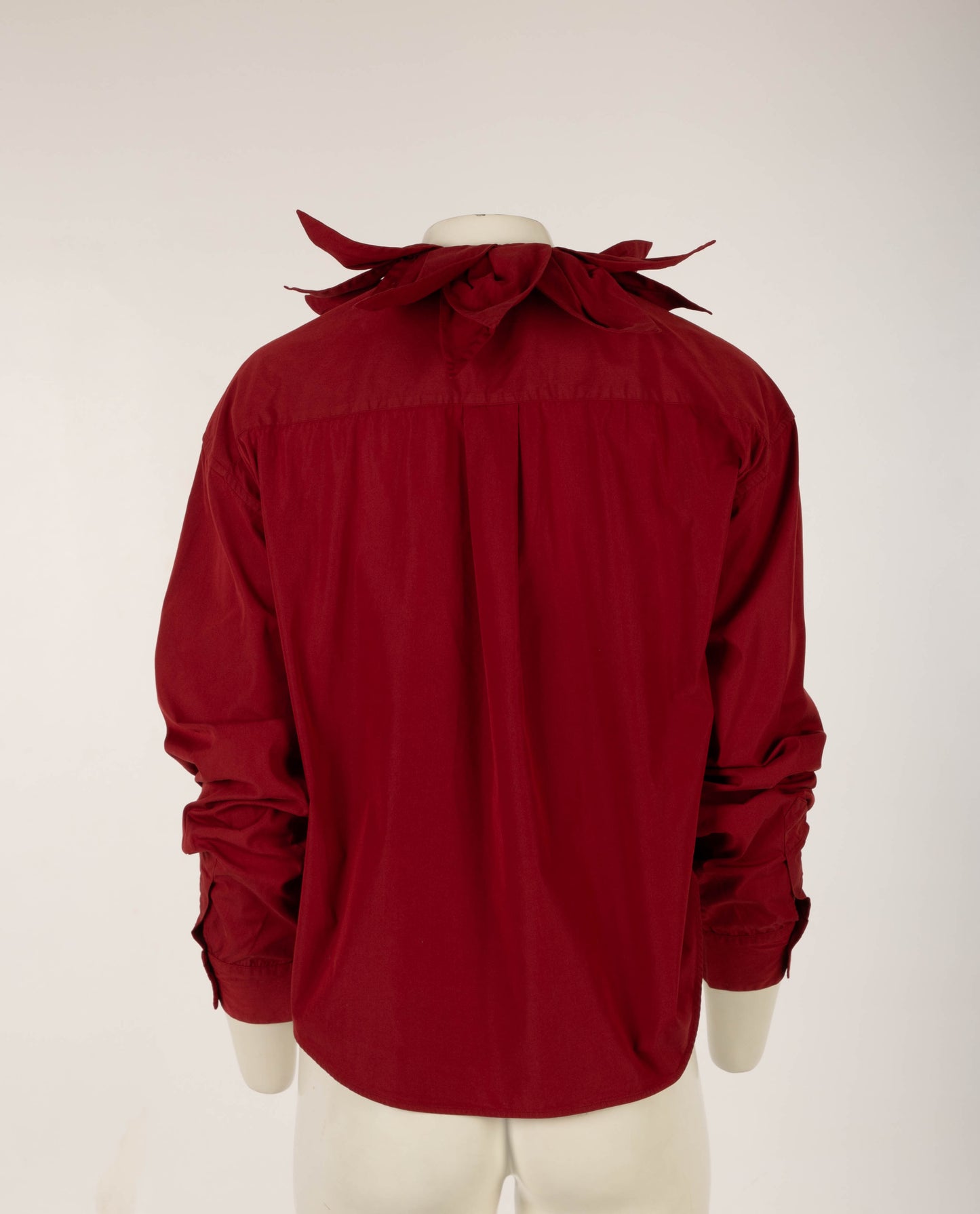 Romeo Gigli 1989 Red Petal Collar Blouse