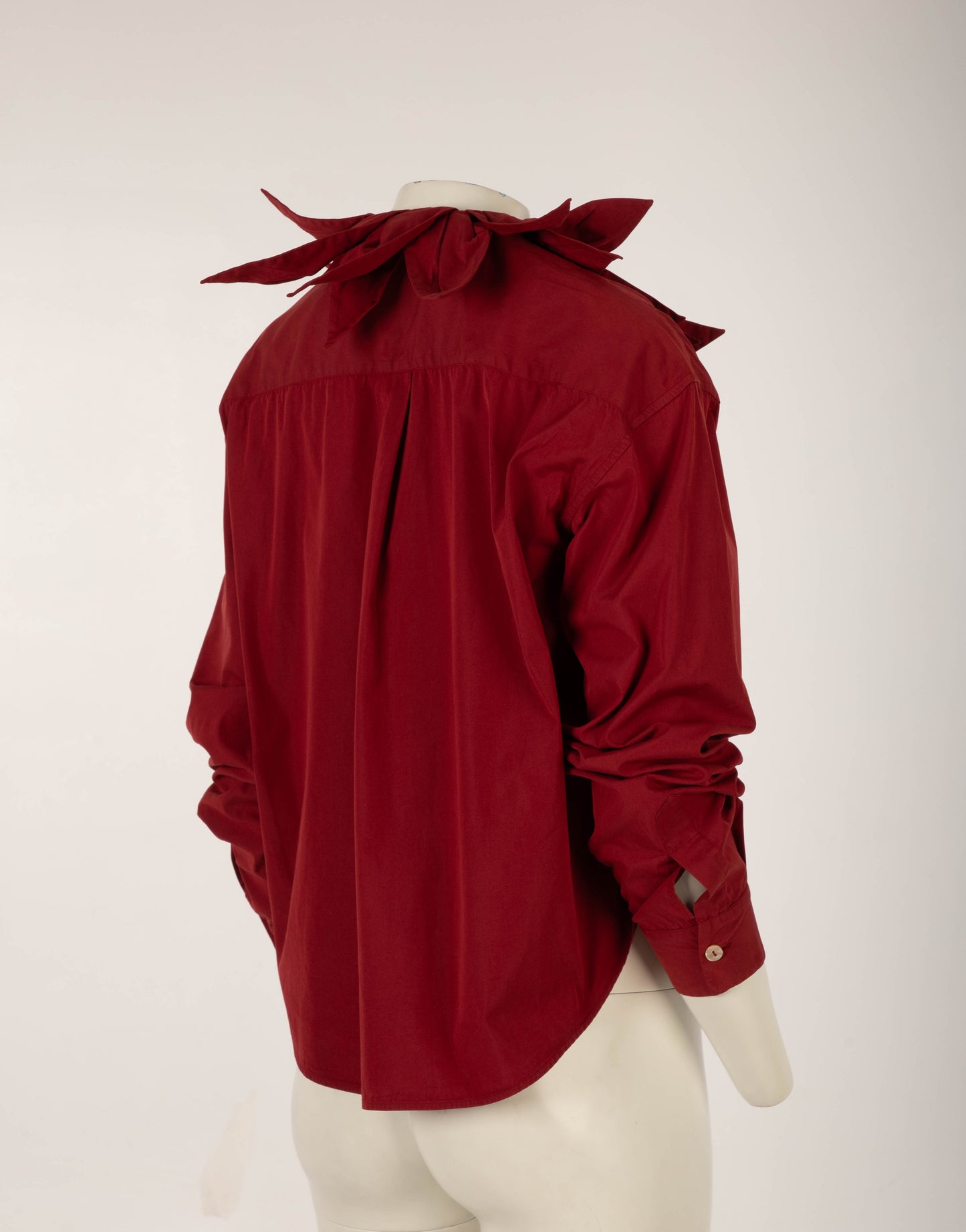 Romeo Gigli 1989 Red Petal Collar Blouse