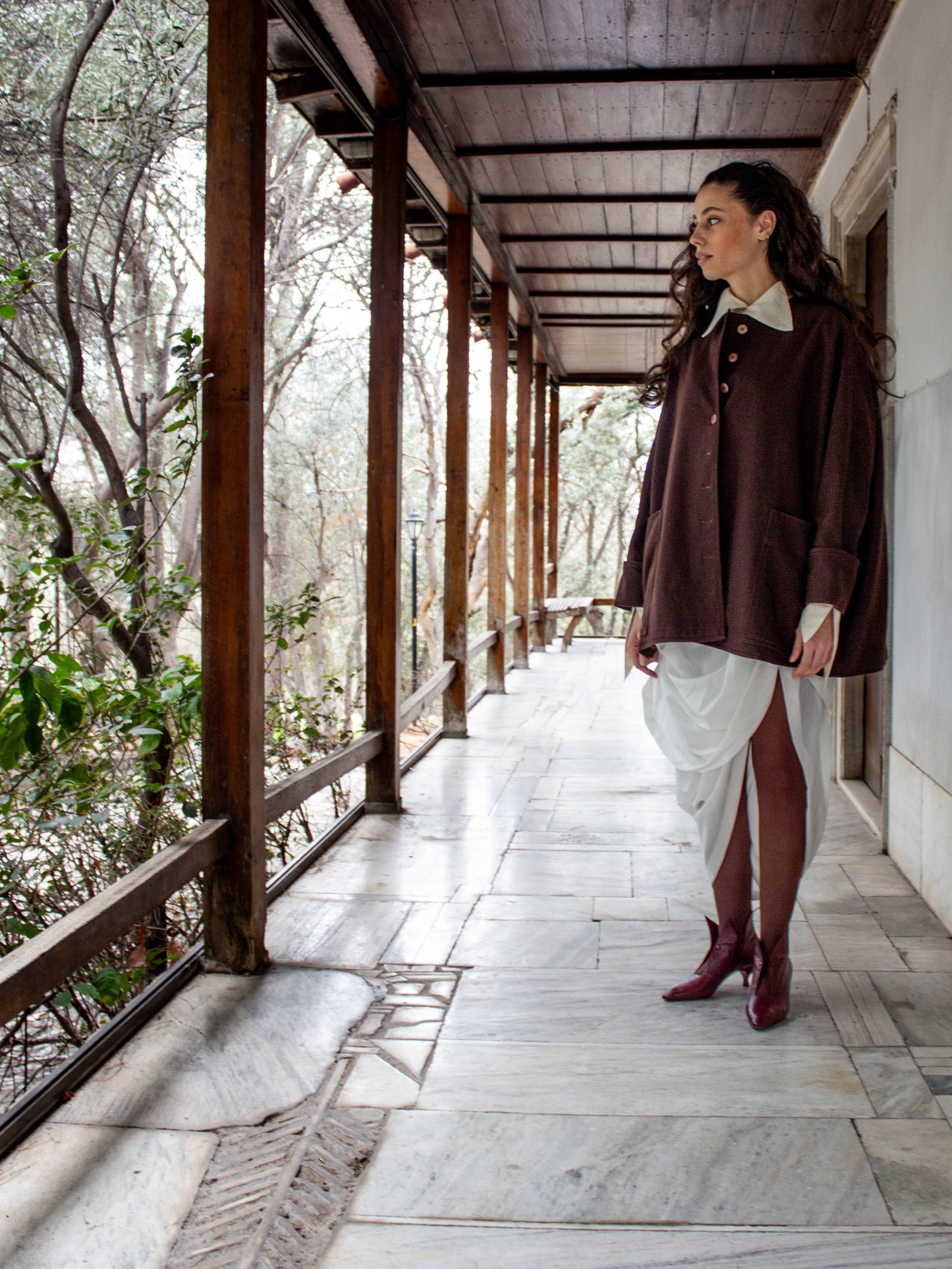 Dolce & Gabbana Brown Wool Coat Circa 80s