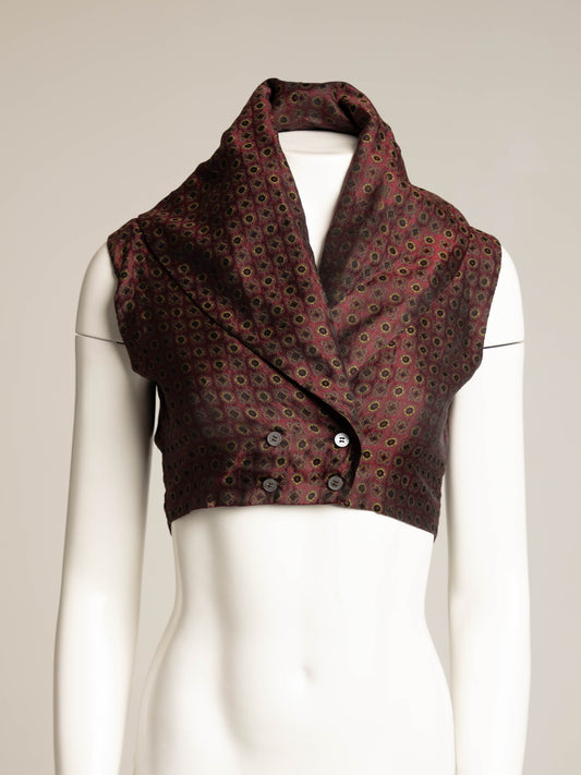 Callaghan Romeo Gigli Era 1989 Shawl Collar Burgundy Waistcoat
